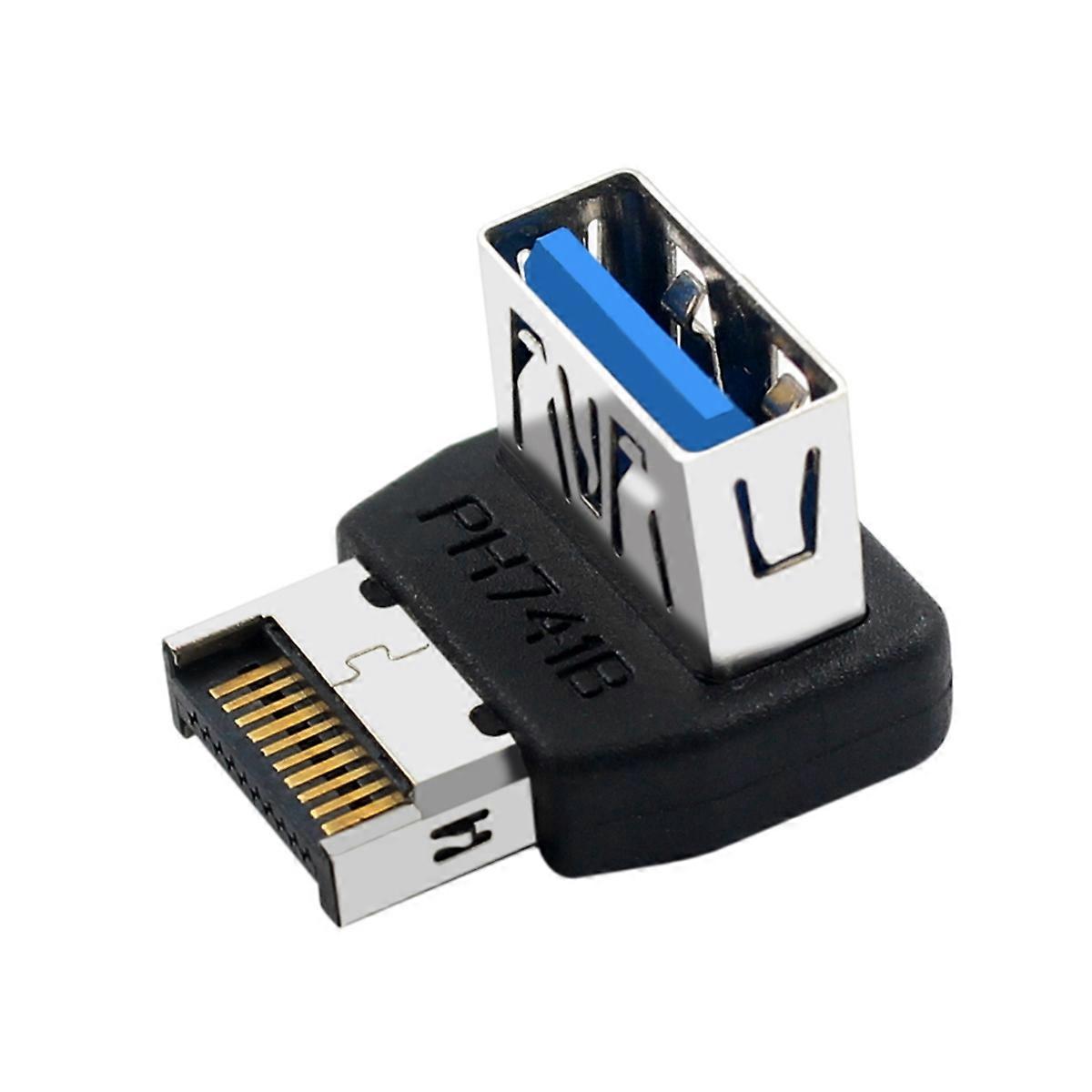 USB C Header Adapter TYPE-E to USB 3.1 90 Degree Steering Converter for Computer Motherboard Internal Connector PH741B