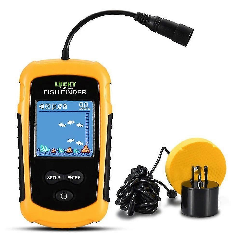 Luky Ffc1108-1 Lcd Screen Portable Wired Fish Finder 100m Depth Range Sonar Echo Sounders Fishfinder Fishing Tackle