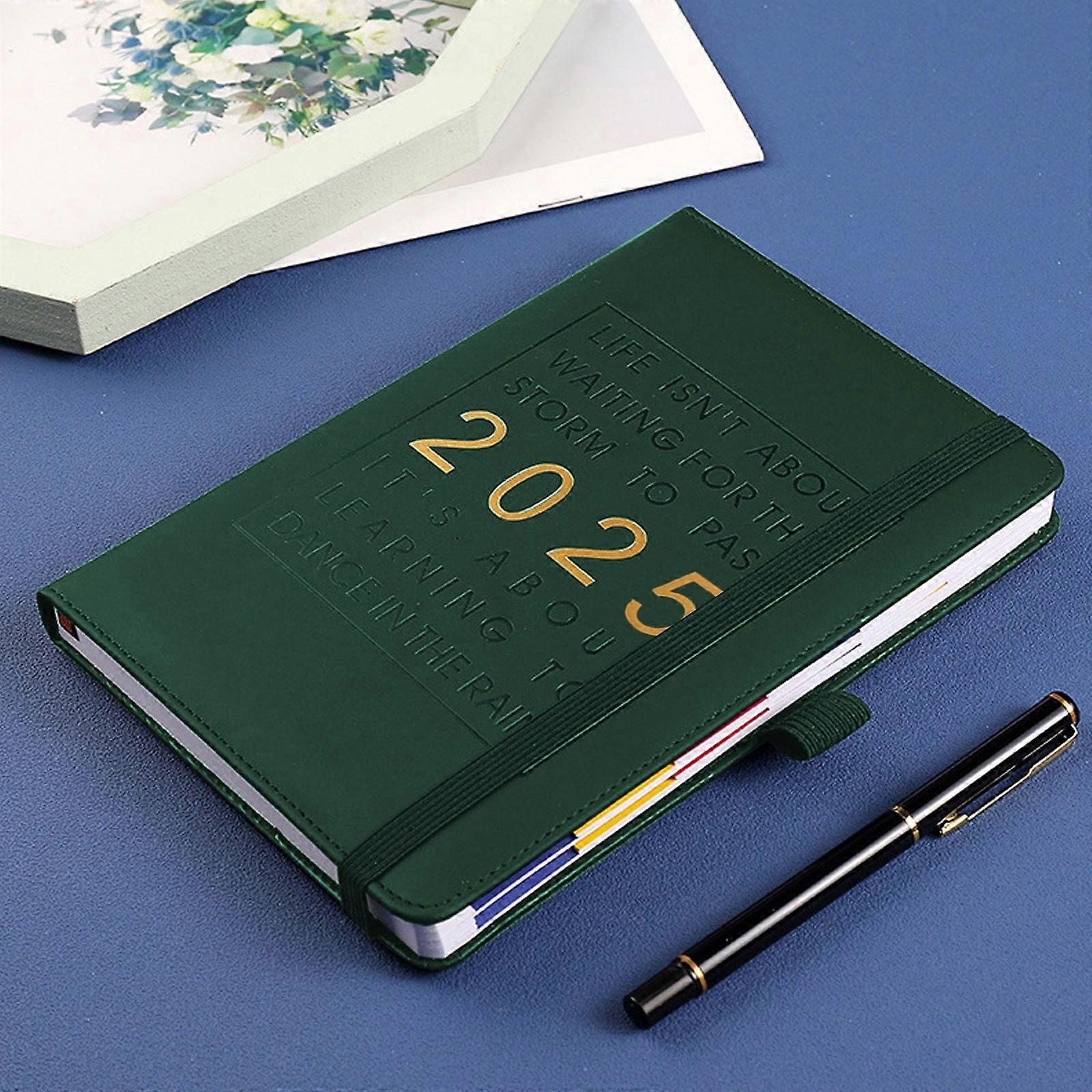 Yilyih 2025 Large Agenda - 365-Day Daily Planner, Jan-Dec 2025, 15-Min Increments, Schedule & Appointment Book with Bookmarks