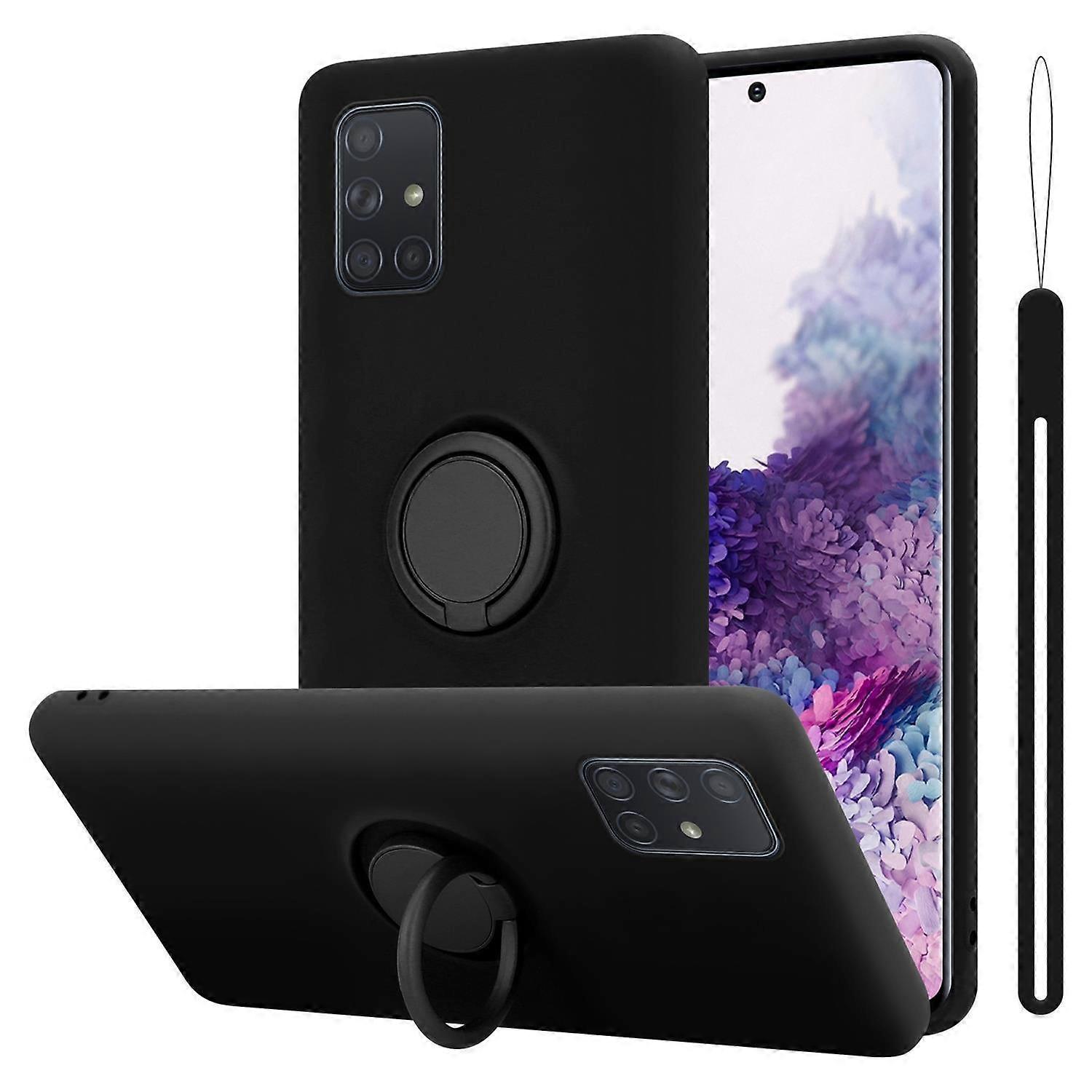 Samsung Galaxy A71 4G Protective Case TPU Case - Liquid Design with Ring