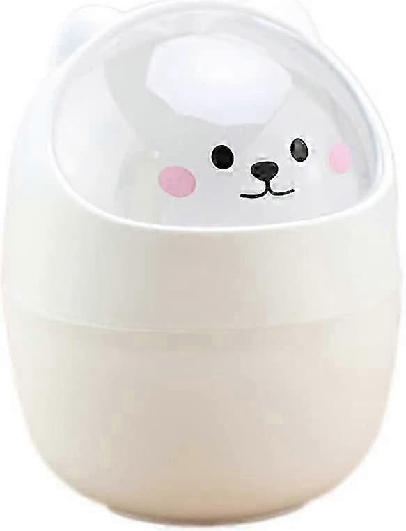 Trash Can Desk Bin(White)
