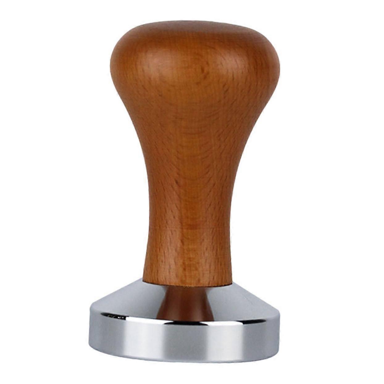 Stainless Steel Espresso Tamper With Wooden Handle For Espresso Machines Coffee Press Tool