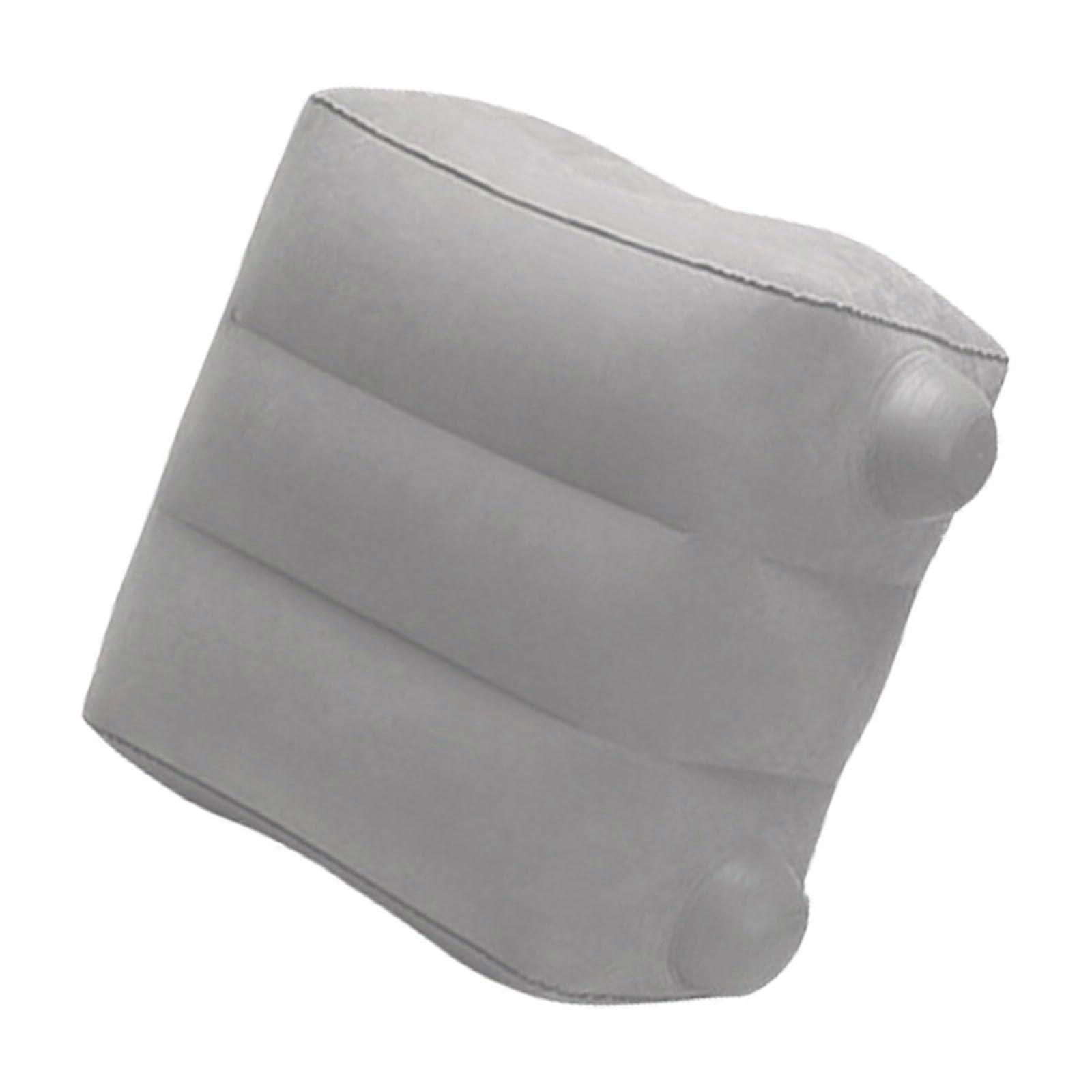Inflatable Leg Rest Pillow PushUp Type ThreeLayer Adjustable Gray Travel Ready Easy To Inflate Compact
