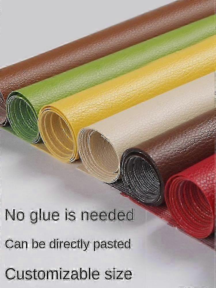 Αυτοκόλλητο δέρμα για την επισκευή καναπέδων Έπιπλα μπαλωμάτων Επιτραπέζια καρέκλα αυτοκόλλητο Τσάντα καθισμάτων Κρεβάτι παπουτσιών Fix Mend PU τεχνητό δέρμα δέρματος f54