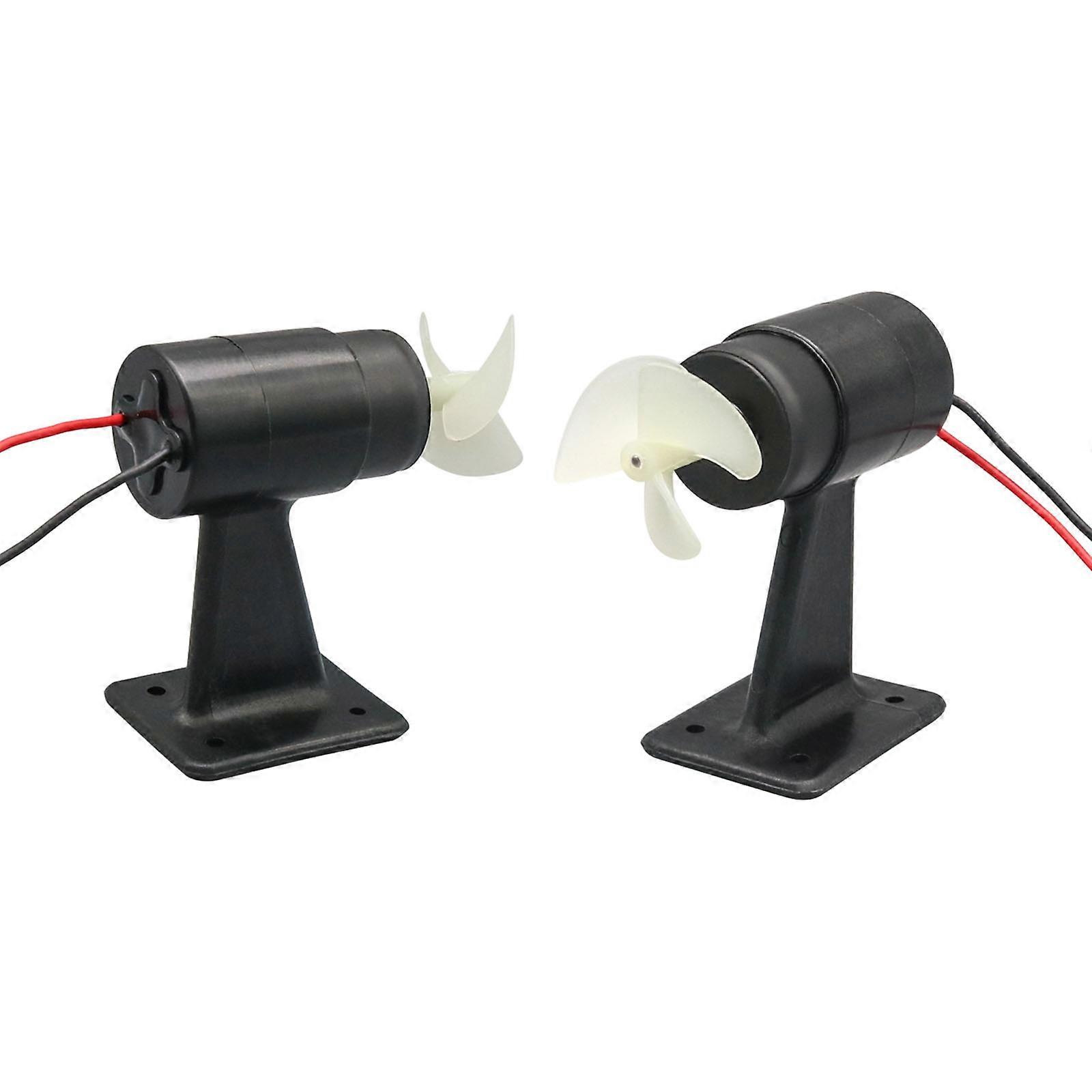Underwater Propulsion Motors Speed Strong Plastic Engine System Quiet Operate 2pcs for Remote Control Boats Multicolor