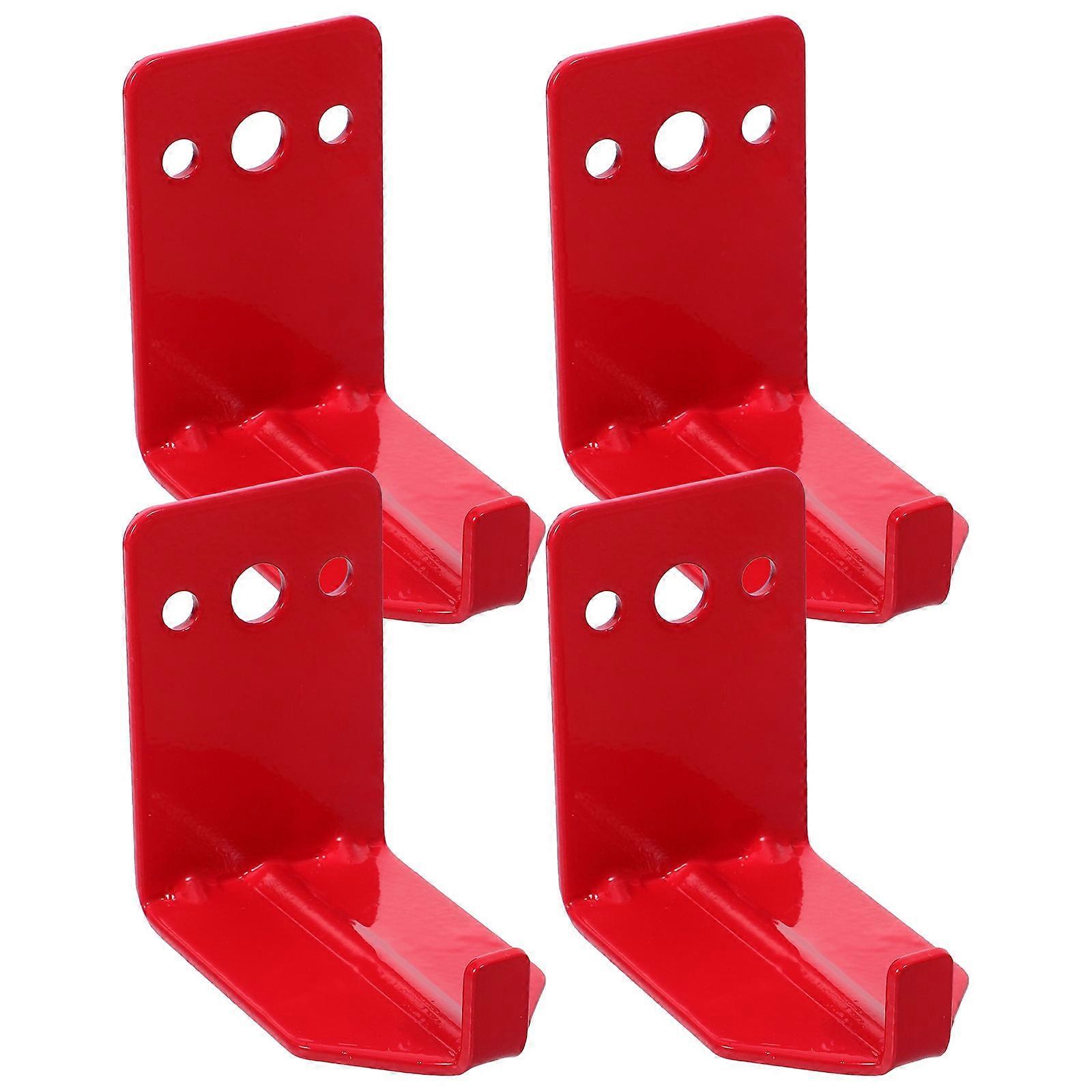 Red Fire Extinguisher Wall Mount Bracket for Hanging 4Pcs Heavy Duty