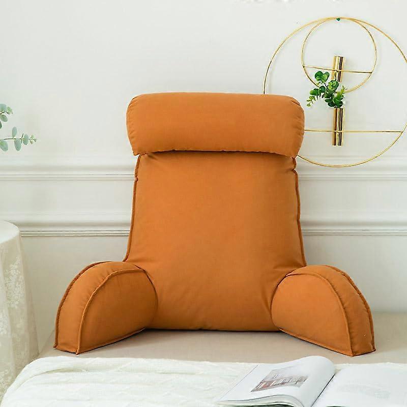 Reading Pillow with Arms and Lumbar Support for Bed, Includes Round Cushion for Reading or Gaming