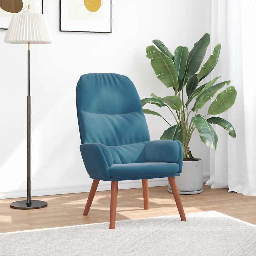 Relaxfauteuil Blauw Fluweel