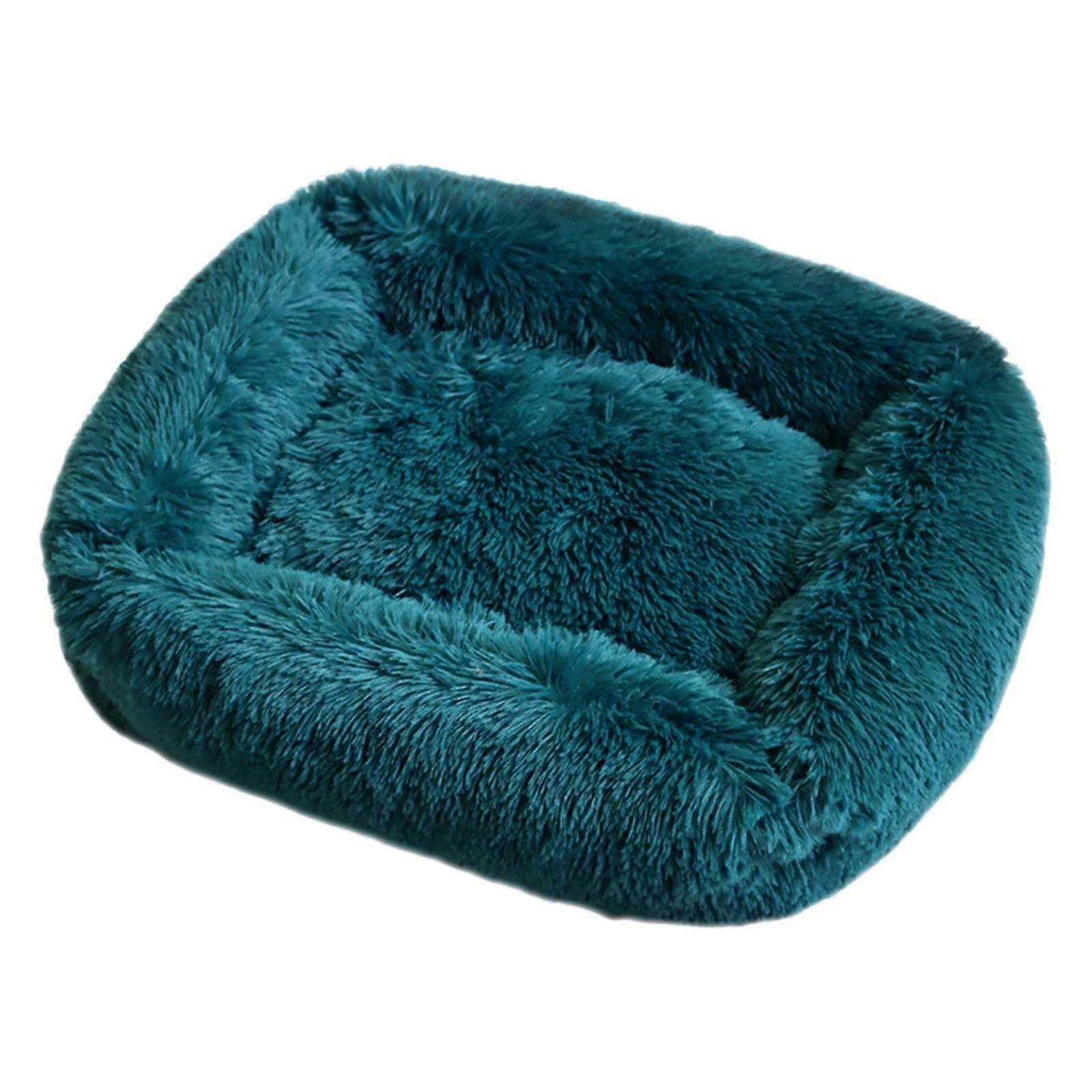 Plush Dog Bed, Soft & Fluffy Pet Cushion with Self-Warming, Machine Washable - Blue, 1Pc, compatible with Begine Seat