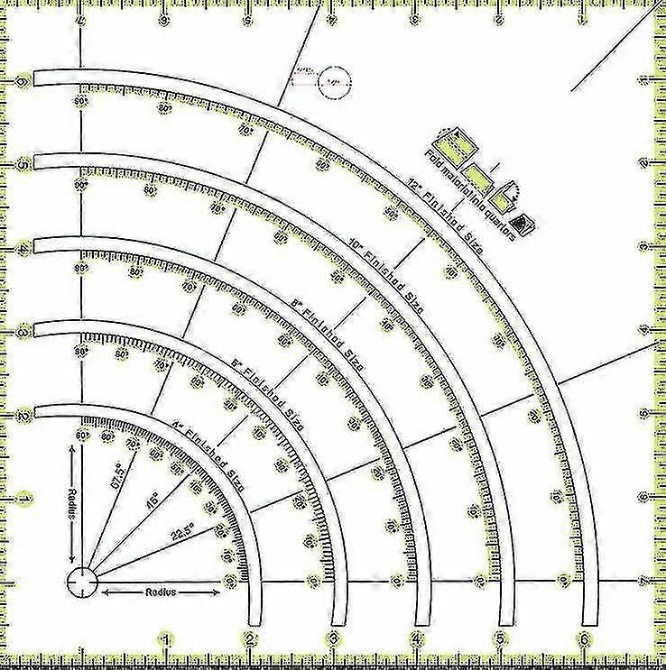 Yaju Square Ruler, Patchwork Ruler Sewing Ruler Patchwork Diy Manual Patchwork Ruler(1piece, Transparent)