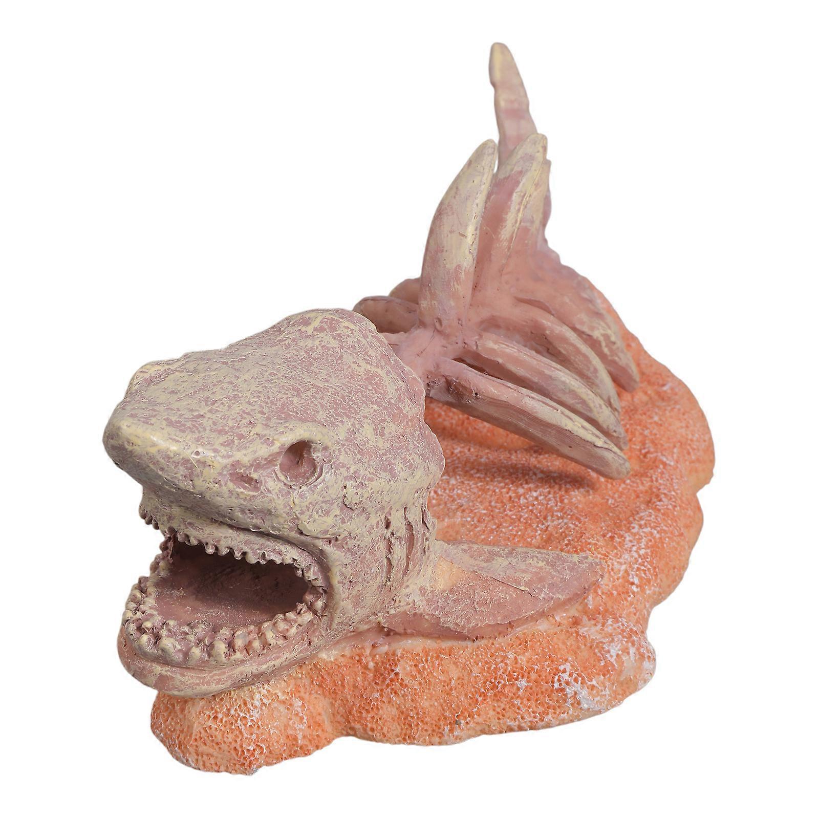 Delicate Mini Artificial Funny Fishbone Cave Terrarium Hideouts Shrimp Hideouts Statue Aquarium Habitat Decors  M