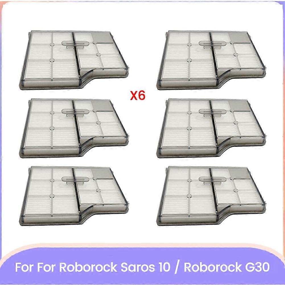 Filter Replacement for Roborock Saros 10/G30 Robot Vacuum Cleaner Parts Washable Filter High Efficiency Filters 6PCS