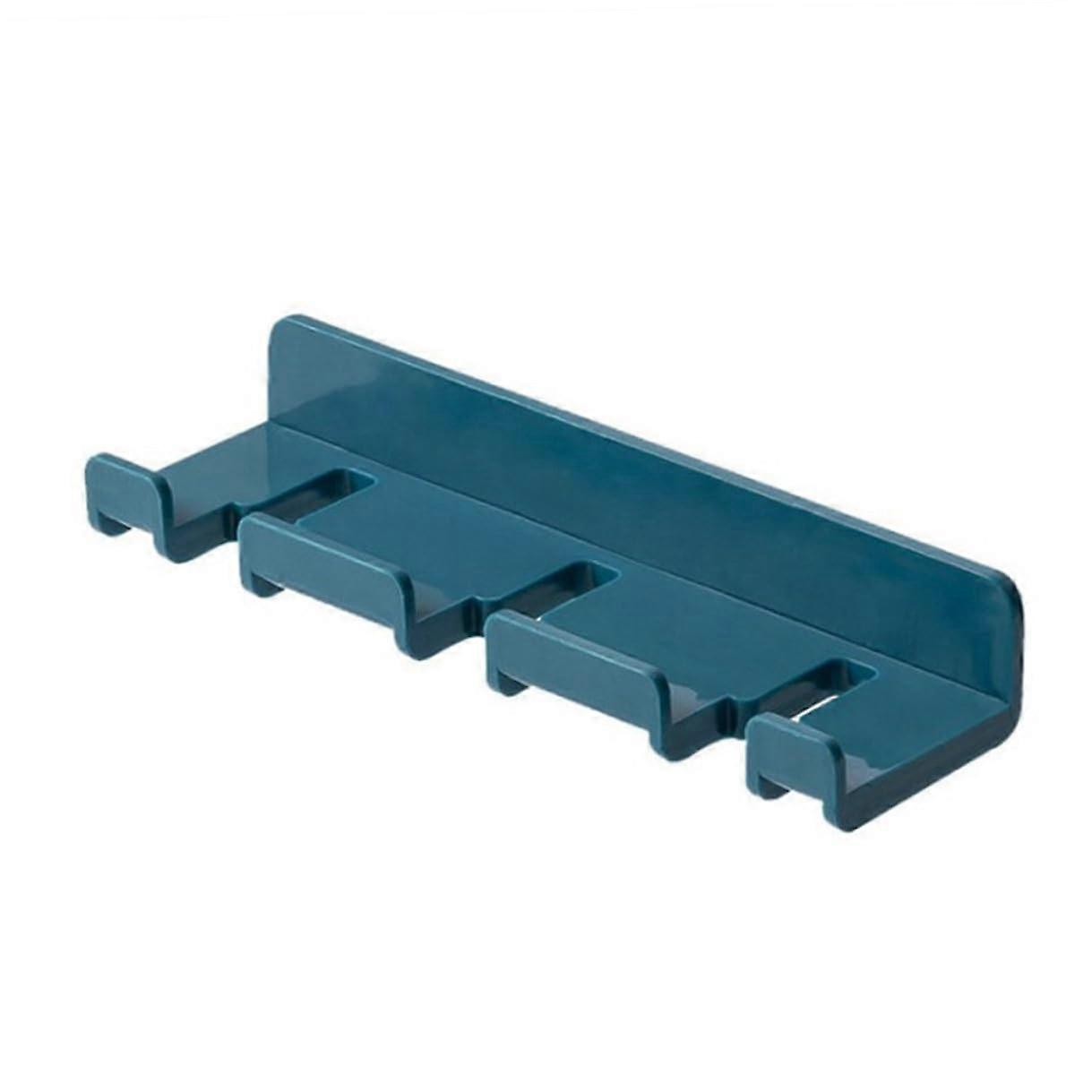 2 Pack Wall Mounted Toothbrush Holder with NoDrill Installation for Bathroom and Dorm, Blue