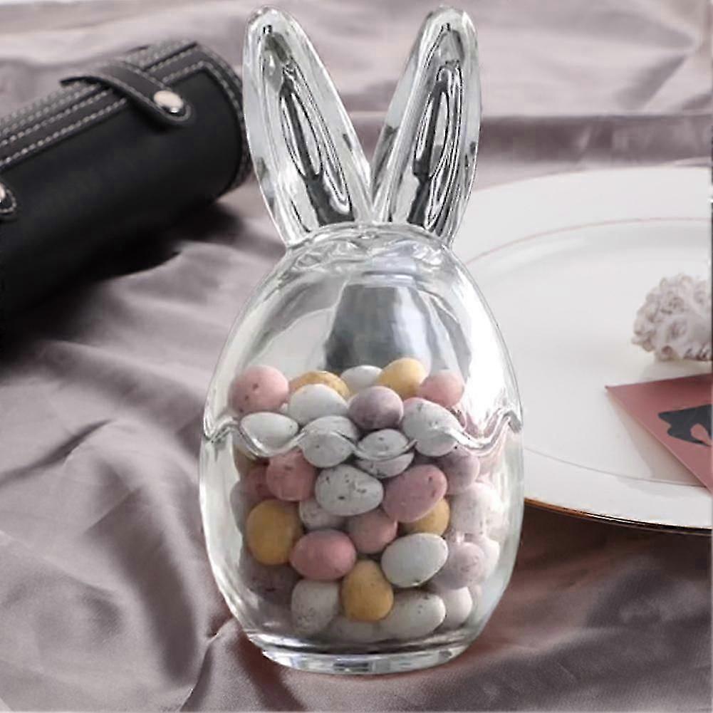 NEW Easter Glass Jar Bunny Ear Mini Egg Clear Spring Decoration