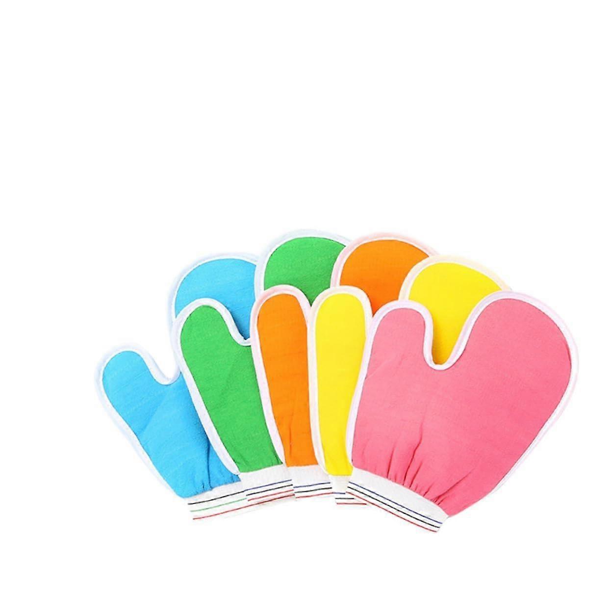 Exfoliating Gloves 5Piece Set Silkify Mitts For Shower Spa Random Color