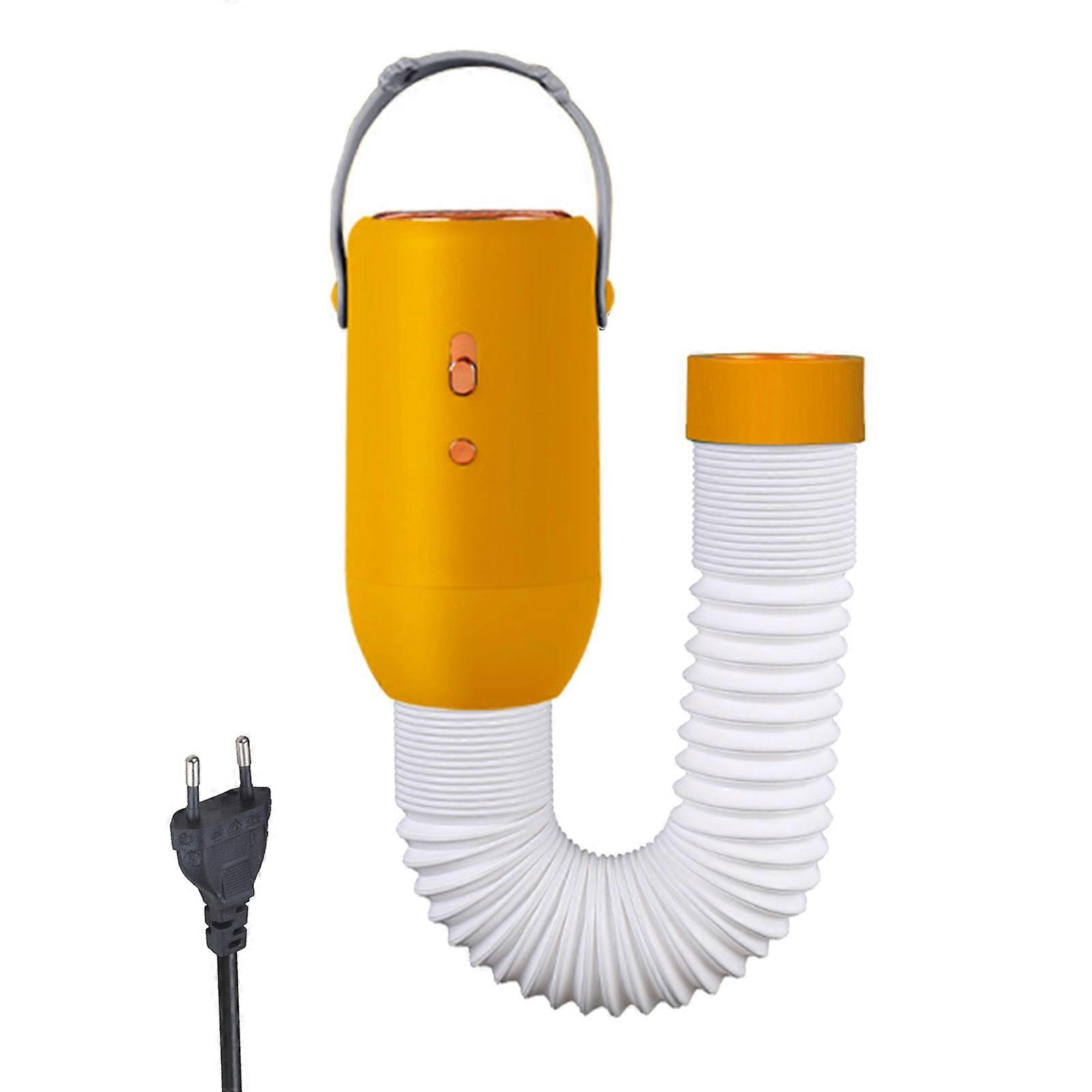 Rapid Clothes Dryer With Telescopic Tube Energy Efficient Heater Portable Drying Machine For Dorms Apartments Use  Yellow
