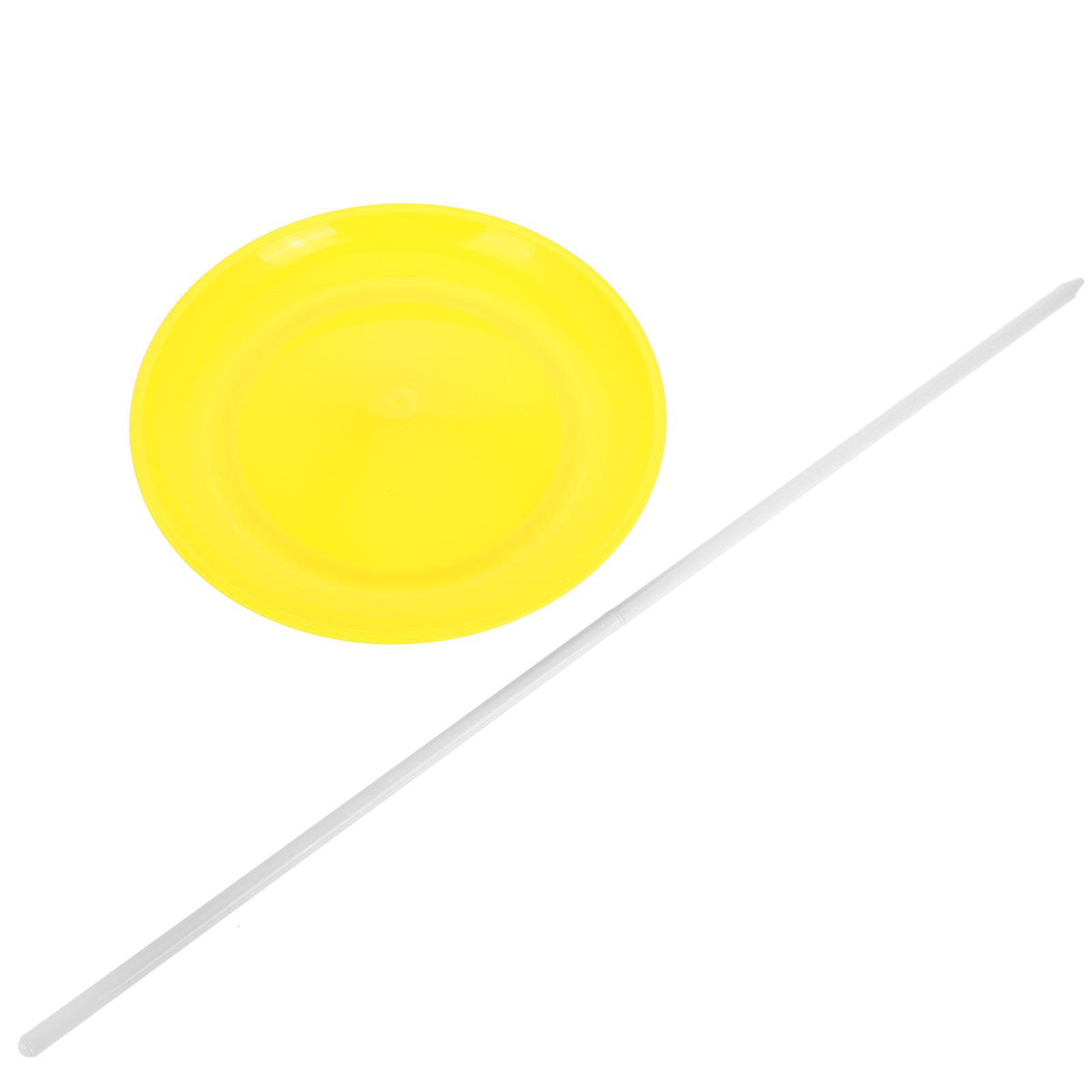 Acrobatic Juggling Plates Performance Props For Circus Shows Yellow Plastic Spinning 1 Set