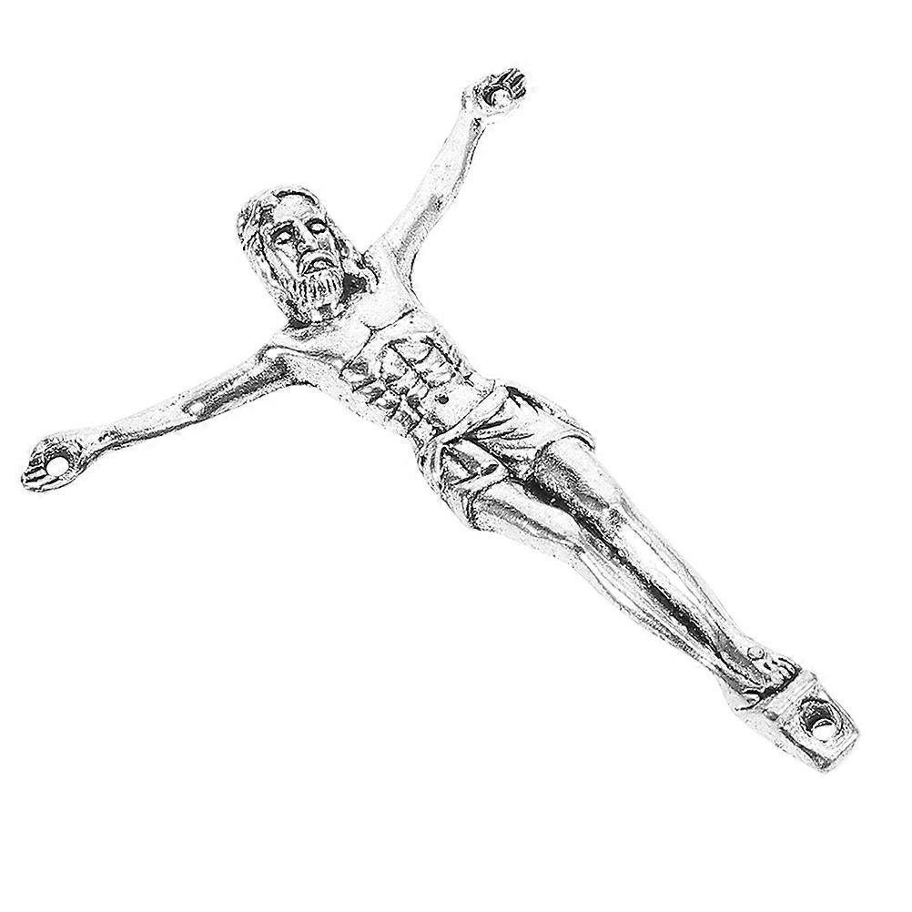 Men's Solid Alloy Crucifix Pendant for Necklace Cross Charm Accessory