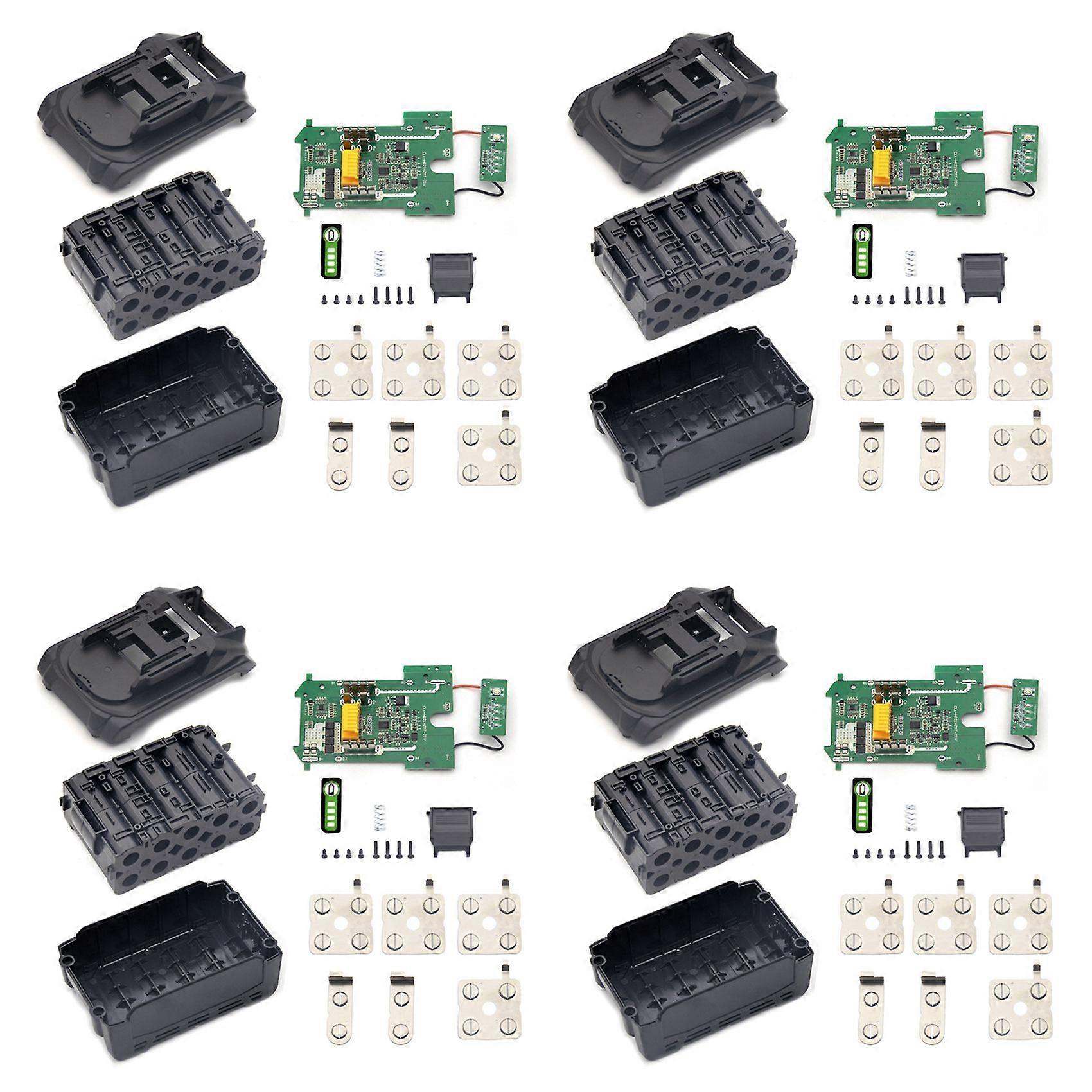4X BL1830 LI-Ion Battery Plastic Case Protection Board PCB Input 21700 Battery for Makita 18V Battery BL1850 BL1830
