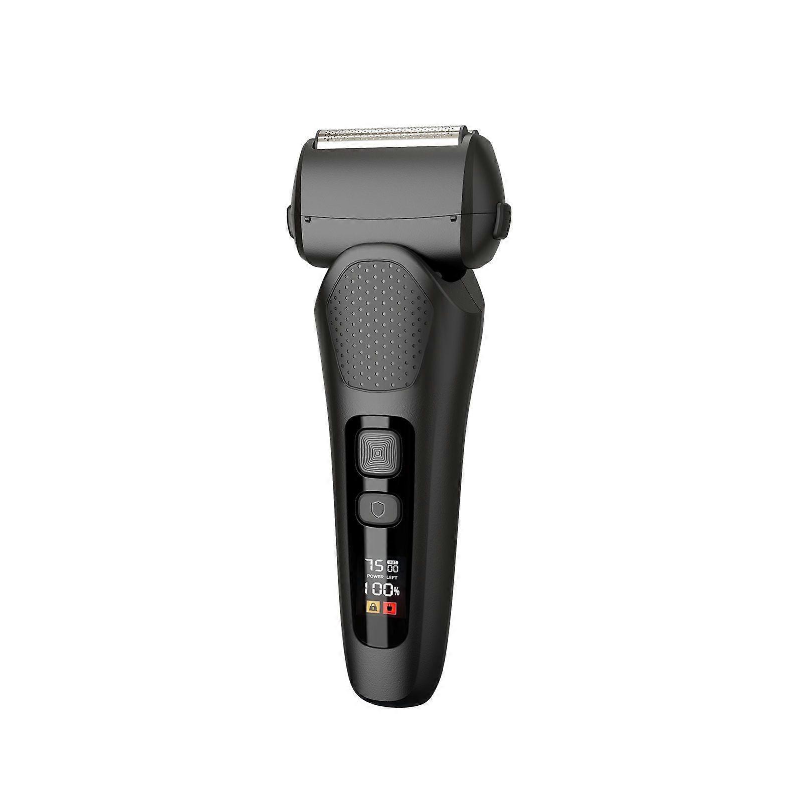 Electric Foil Shaver Rechargeable Digital Display Washable Portable Razor 3-Speed Adjustment + Extra Blade Set