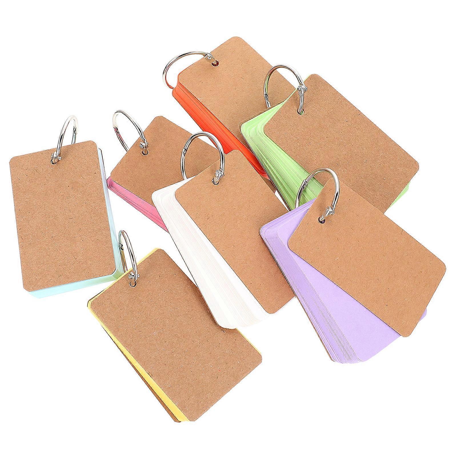 7 Sets Blank Hand Painting Memo Cards DIY Note Pads Loose leaf Book