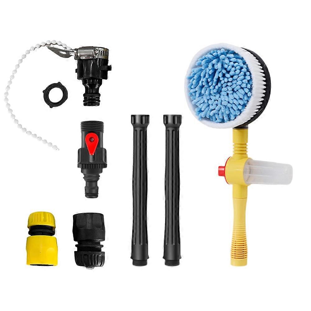 Car Cleaning Brush with Long Handle, Adjustable Foam Wash Brush, Rotating Automatic Brushes for Vehicle Maintenance