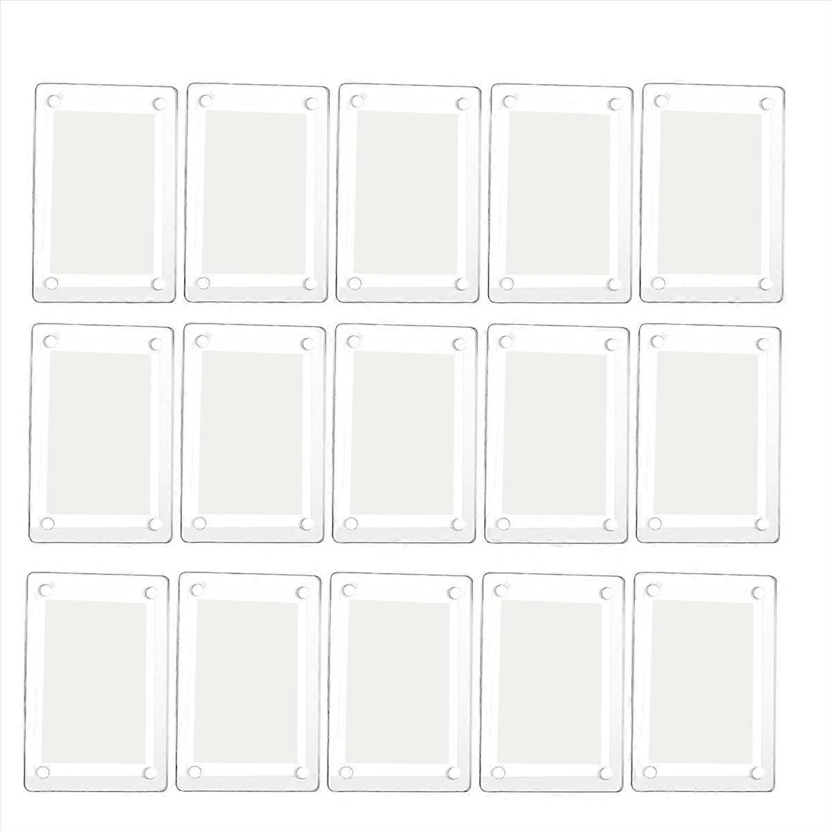 15 Pcs Acrylic Fridge Magnetic Frame Clear Frameless Display Frame