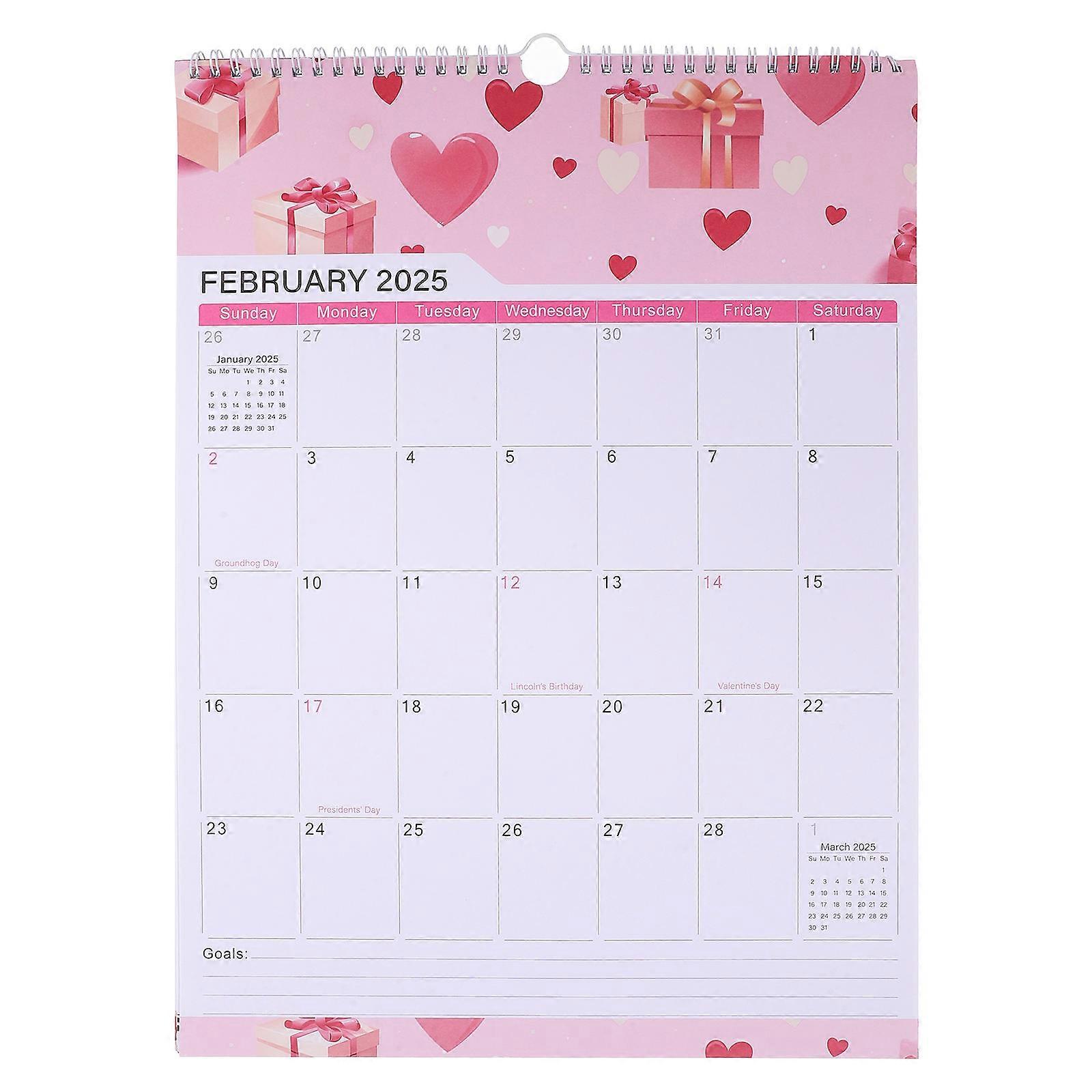 Wall Calendar Monthly Calendar for Home Use with Multi Paper Material