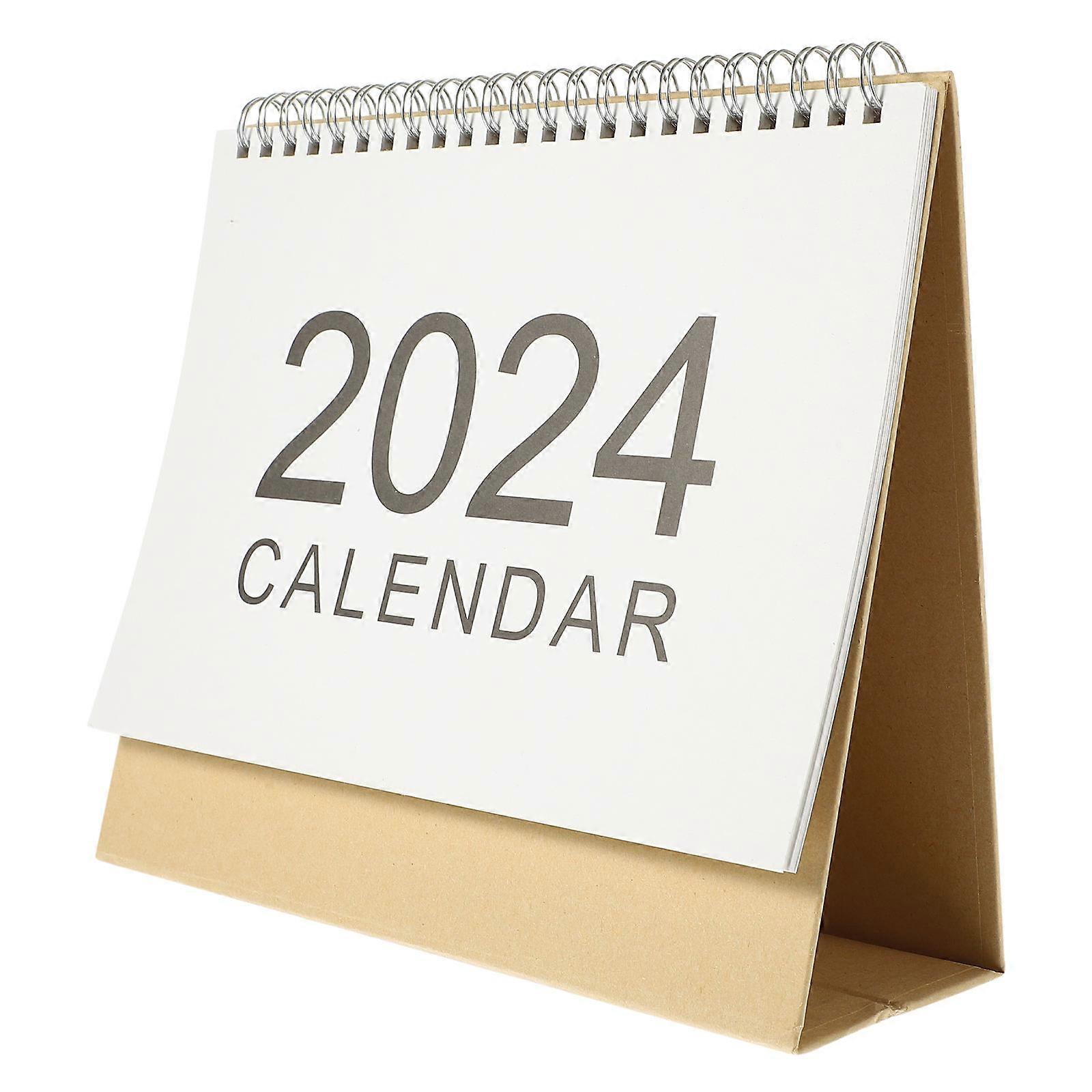 Mini Desk Calendars 2023 2024 Flip Calendar Standing Desk Calendar for Home Office(M)