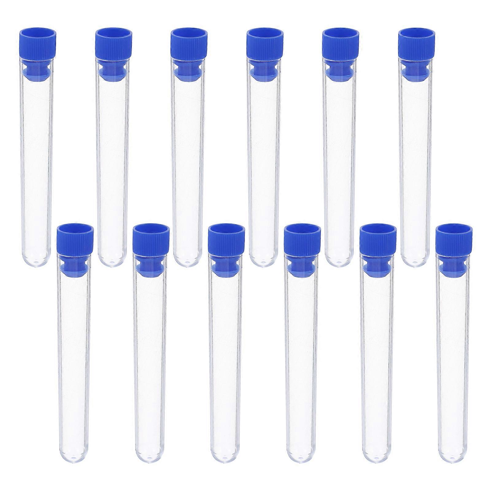 Plastic Transparent Test Tubes for Storage Use 50Pcs Clear Sample Tubes with Caps