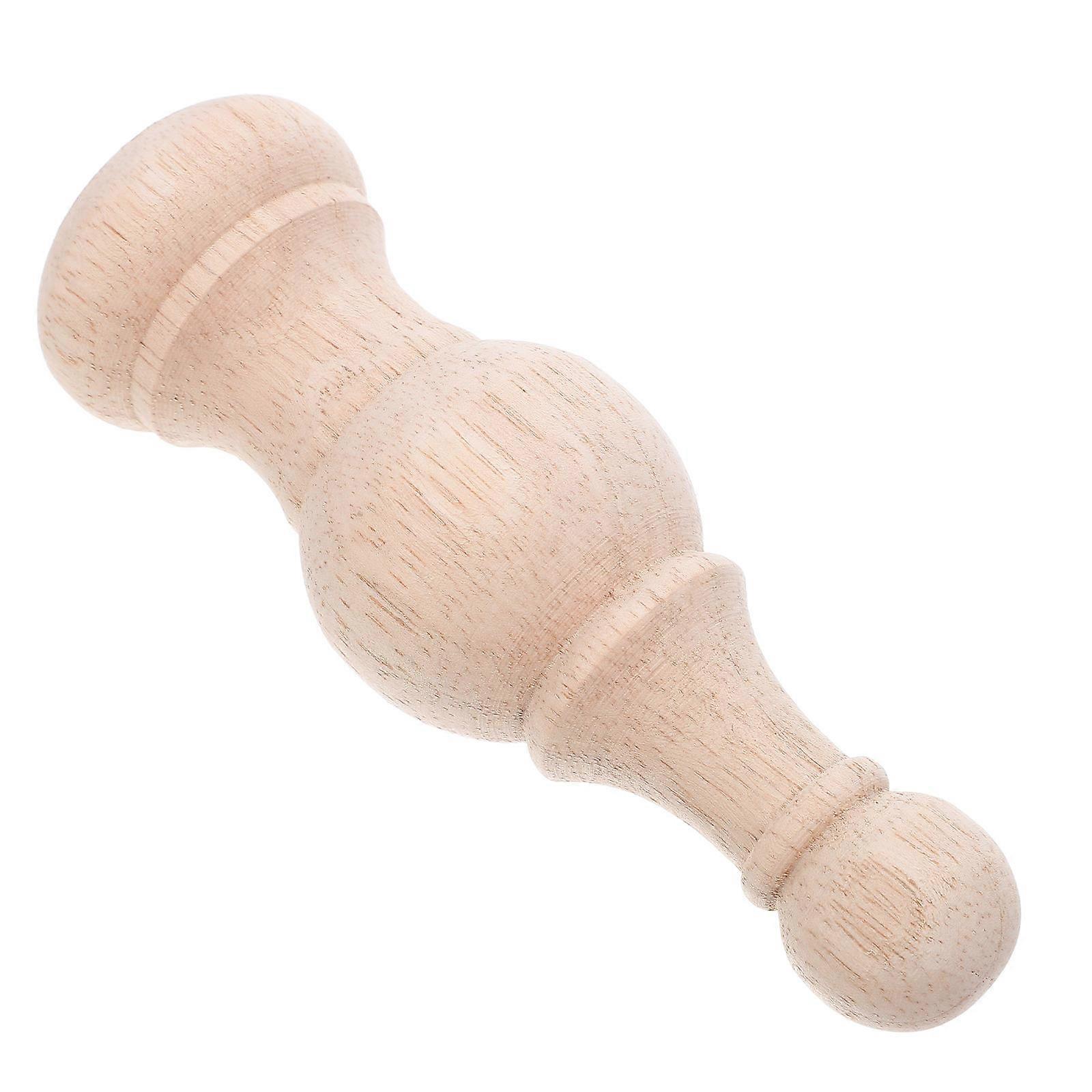 Solid Wood Bed Post Finial for Decoration Khaki Color Unfinished