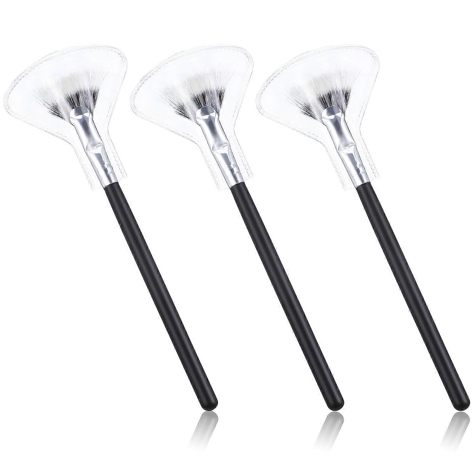 Eye Makeup Brushes 3Pcs Fan Shaped Lash Brushes for Mascara Use