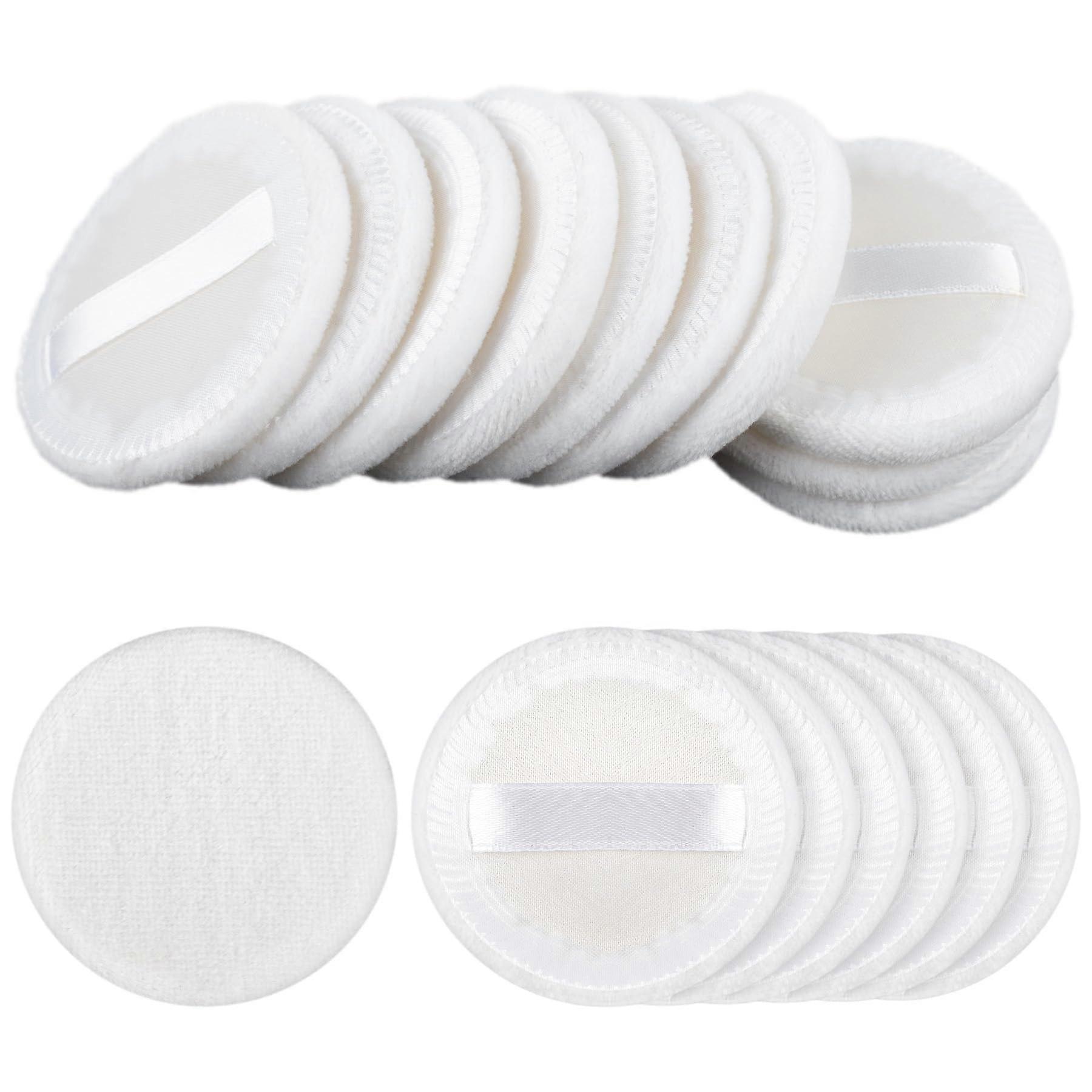 20 Pack Makeup Powder Puff Set, Washable Cotton, 2.36 Inch Round for Smooth Foundation Application