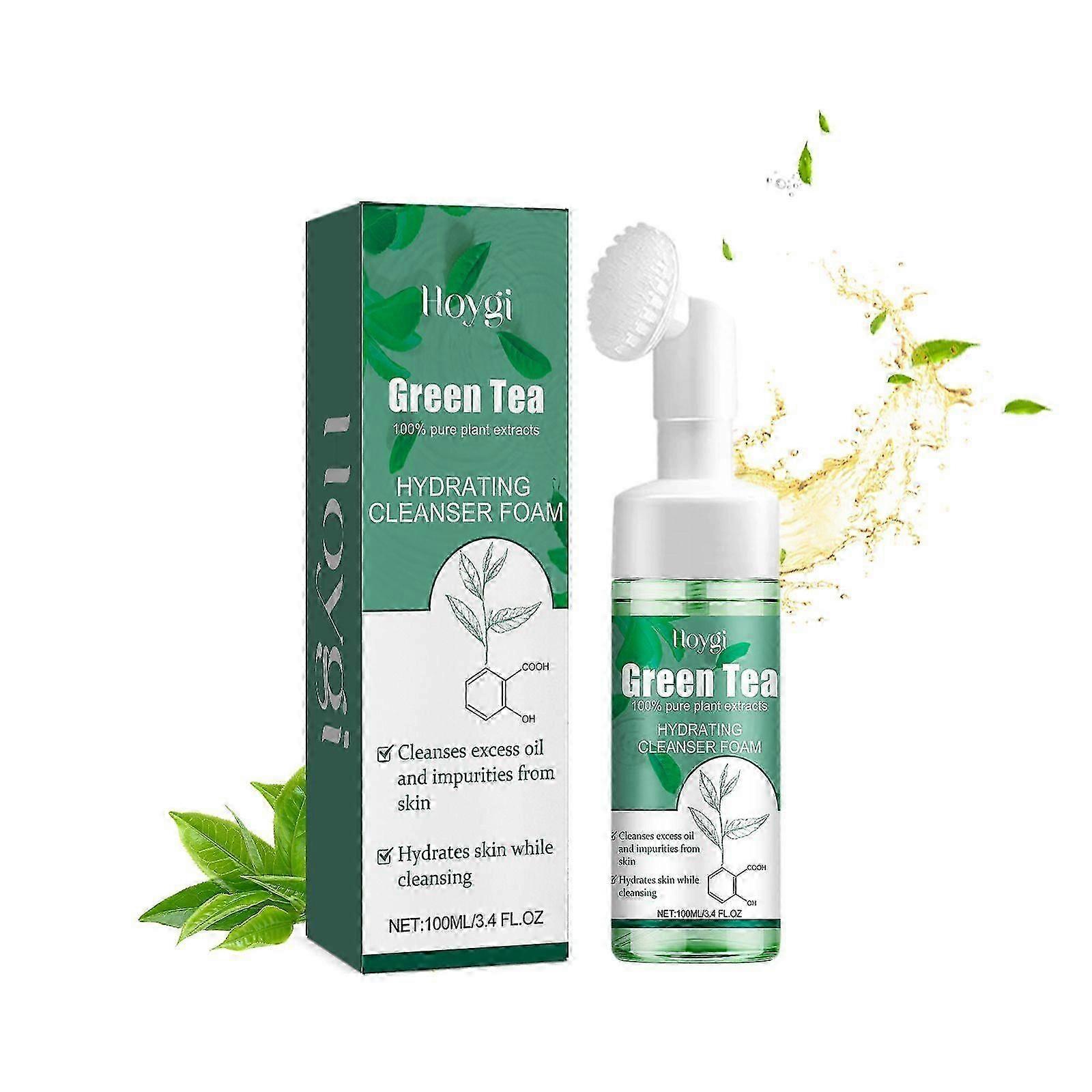 Deep Cleansing Green Tea Foam Cleanser with Brightening Aloe & Camellia Extracts