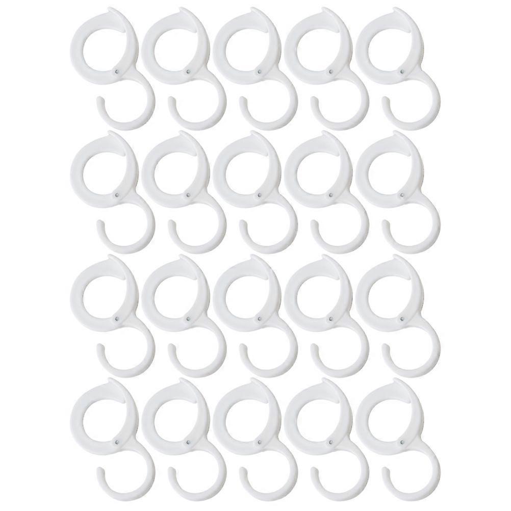 Multi-Functional Plastic S Hooks Coat Hook Hanger for Home 20Pcs