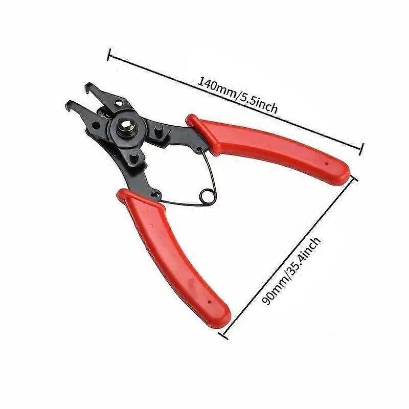 4-In-1 Circlip Pliers Set Snap Ring Pliers Multi Crimp Removable Plier Head Retaining Circlip Pliers Hand Tools Multifunctional