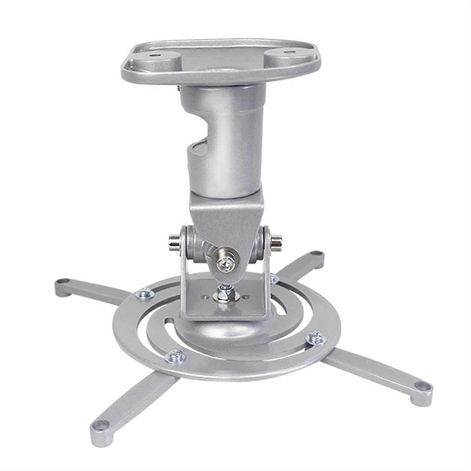 Universal Projector Mount with Adjustable Angle, Wall and Ceiling Bracket for Home and Office, Silver
