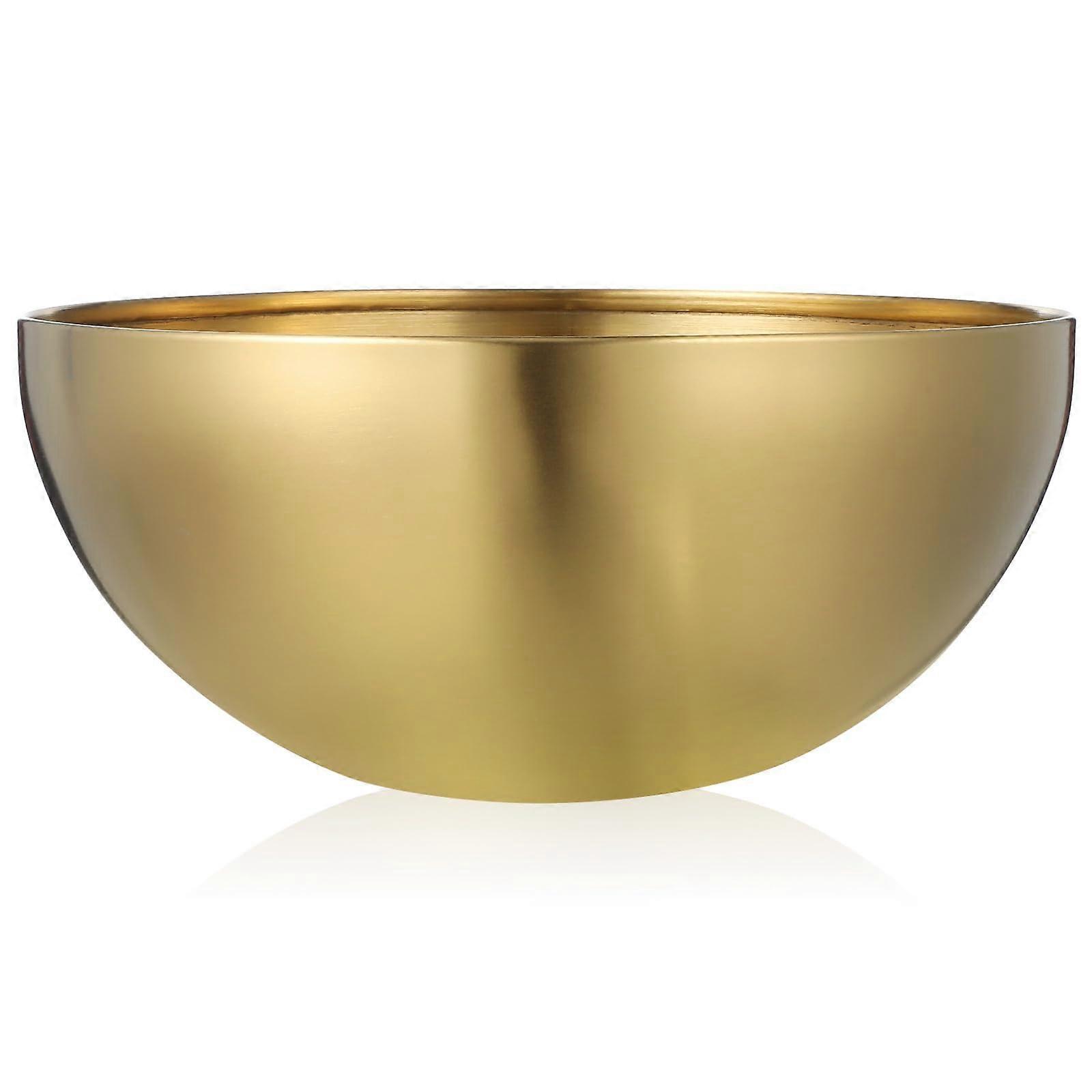 Stainless Steel Salad Mixing Bowl with Lid, Large Rustproof Serving Bowl for Pasta and Salad