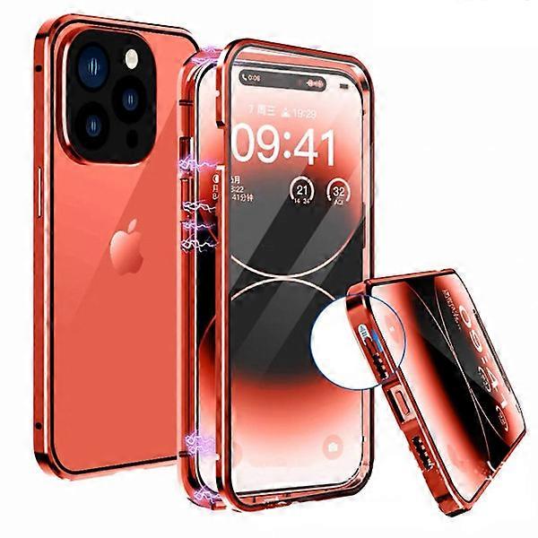Practical Magnetic Double Case - compatible with iPhone 14 Pro Max Red