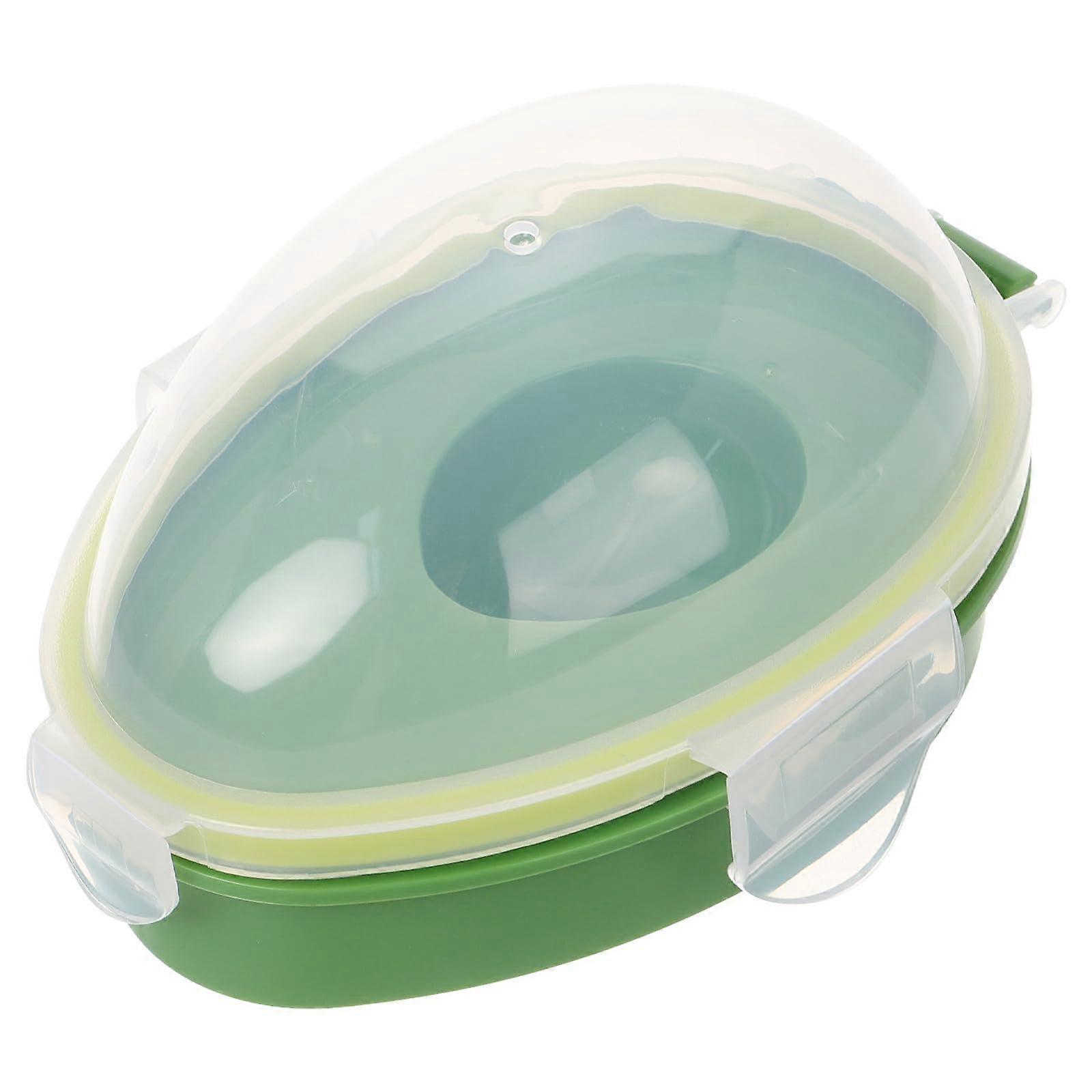 Avocado Storage Container with Lid, Silicone Saver for Freshness Lock and Compact Fridge Storage