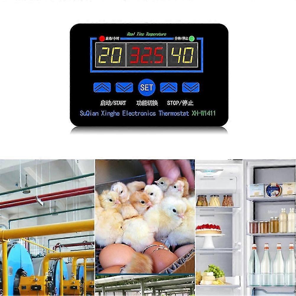 W1411 Ac 220v 10a Led Digital Temperature Controller Thermostat Control Switch Sensor For Greenhouses Aquatic Animal Husbandry