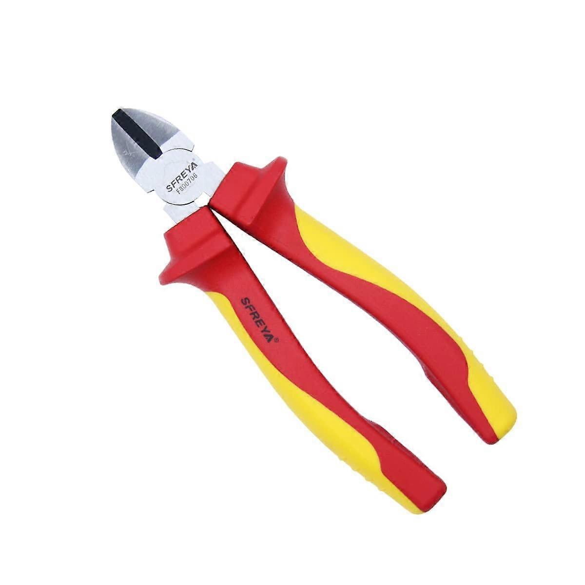 Insulated Diagonal Cutting Pliers 7 Inch 1000V VDE Certified Chrome Vanadium for Electrical Work