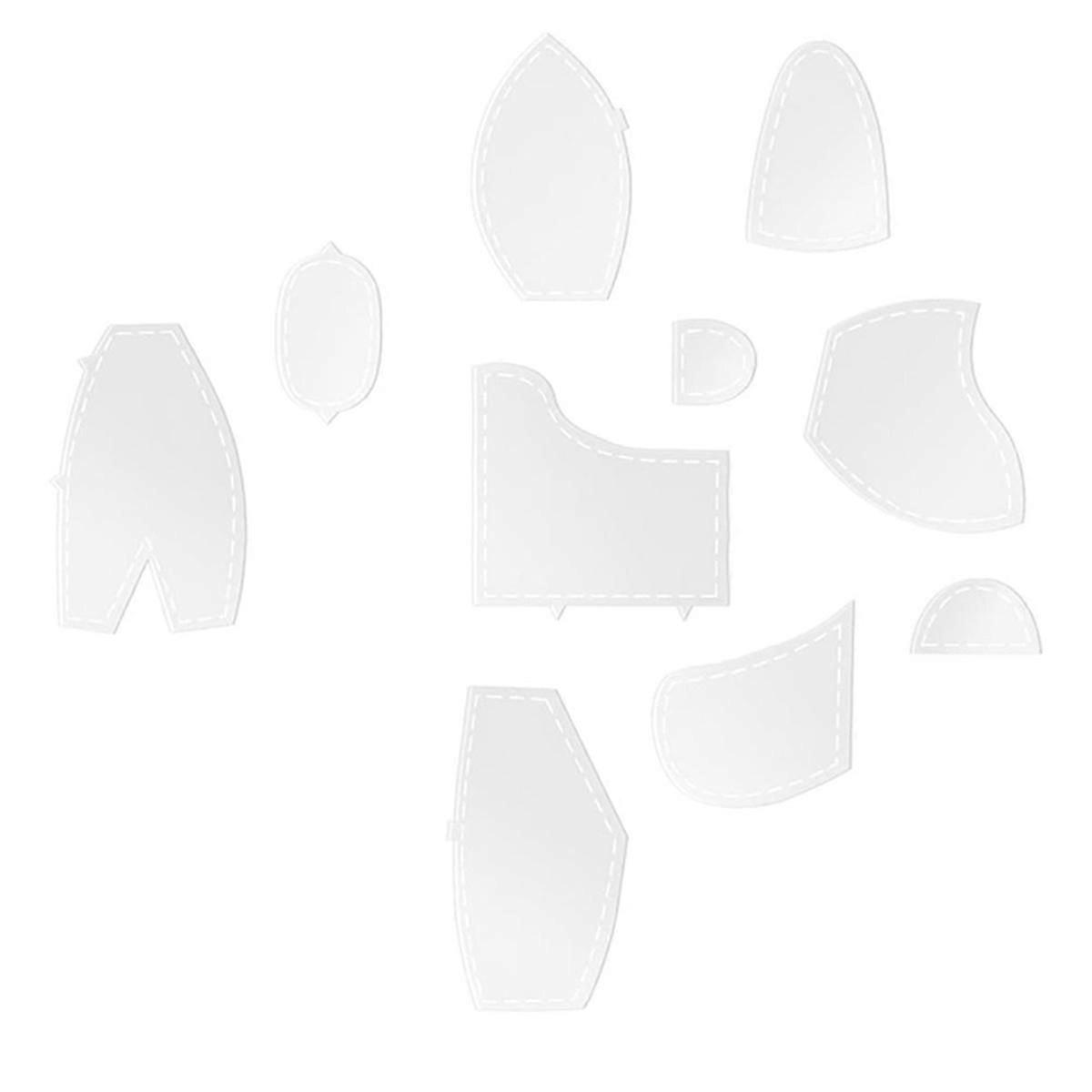 10PCS Memory Bear Template Ruler Set, 12 Inch