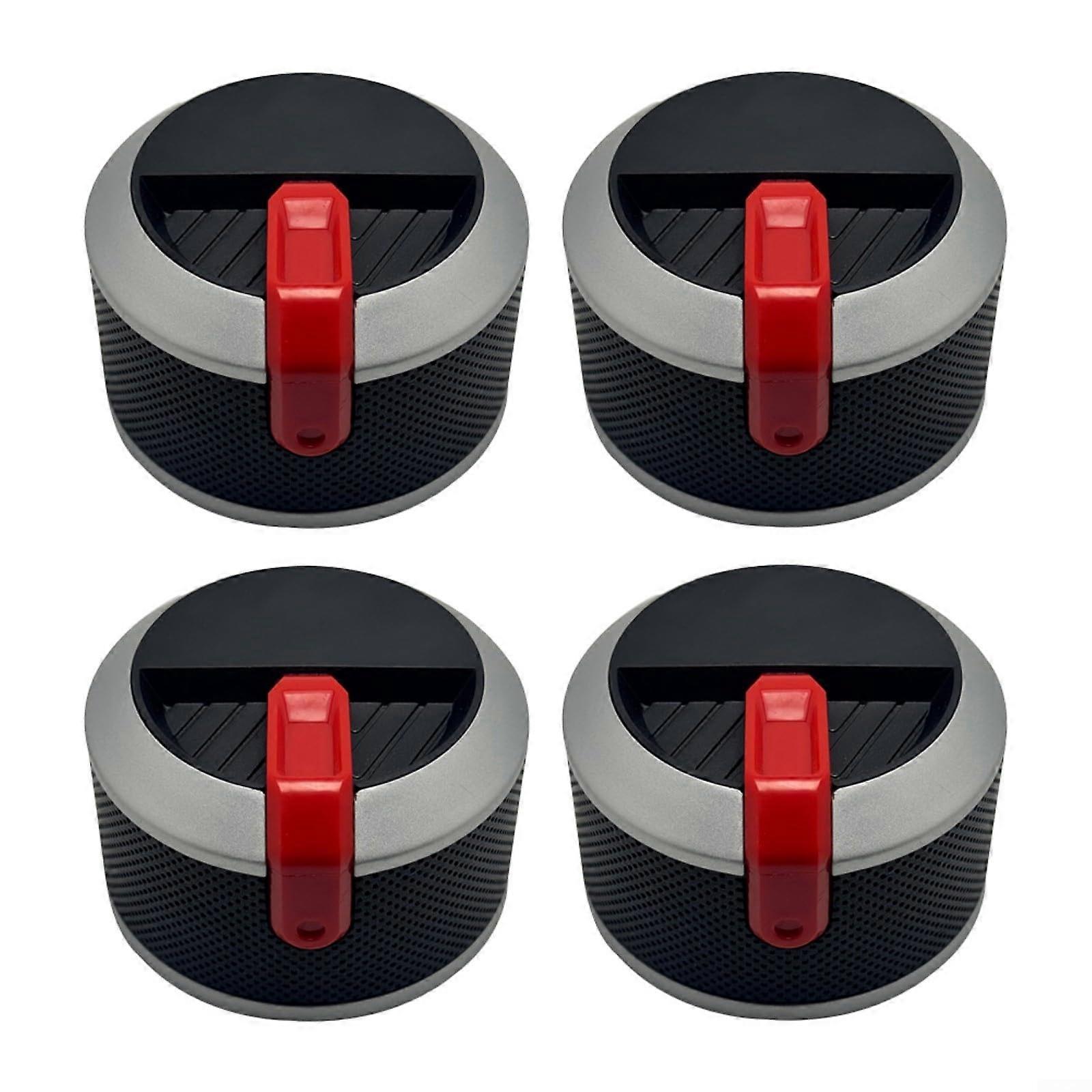 Grill Control Knobs Red Electroplated BBQ Replacement with Ergonomic Grip and Heat Resistance