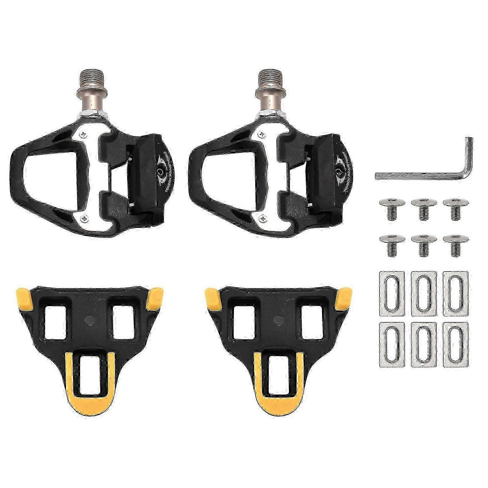 Clipless Pedals Kit for Road Bicycle with SPD SL Self-Locking