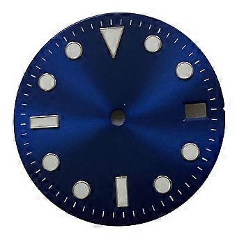 NH35 Watch Dial 29mm Sun Pattern Dial Green Luminousdial for Japan NH35 Movement Watch Accessories Blue