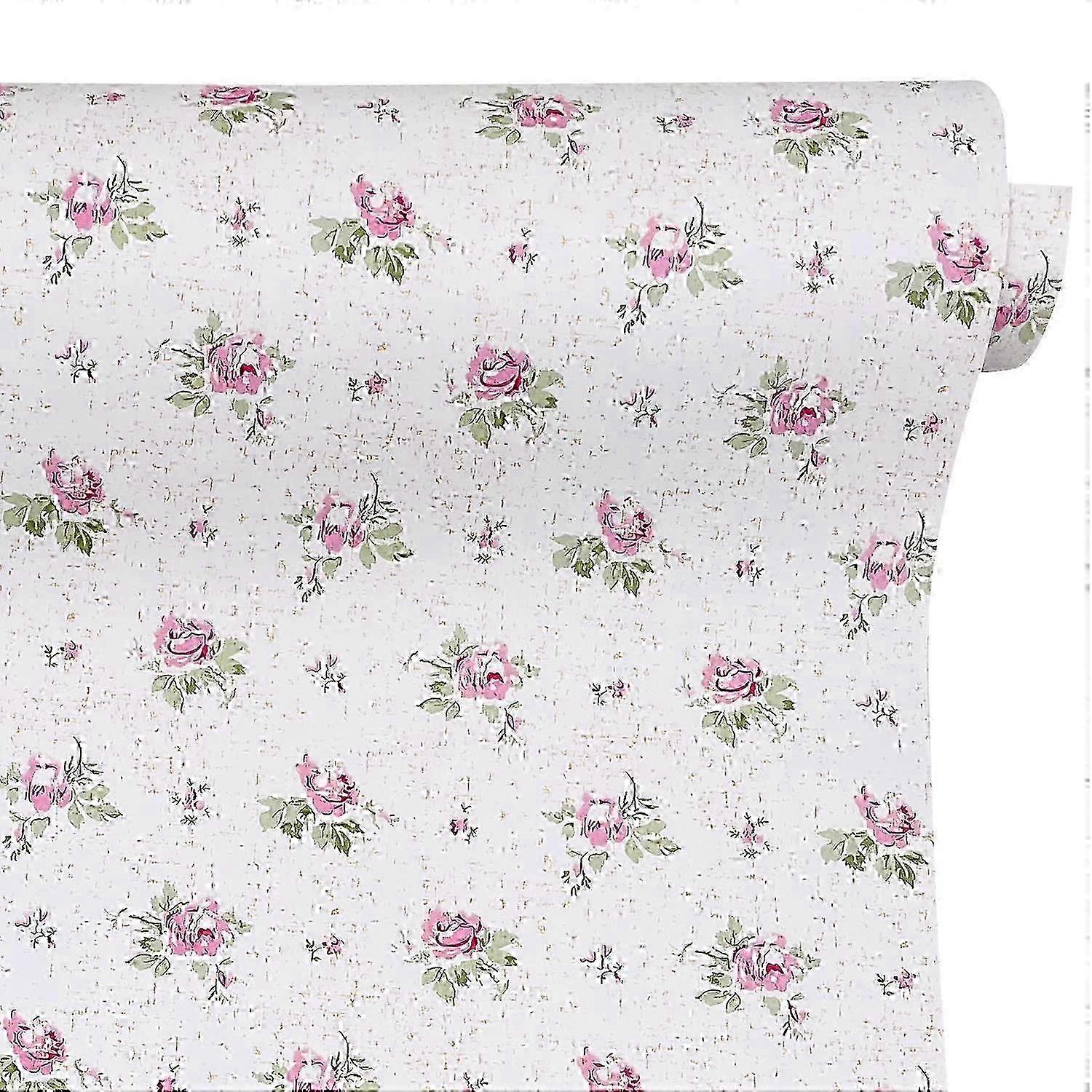 Decorative shelf liner for cabinets - Pink rose 17.7 inch width