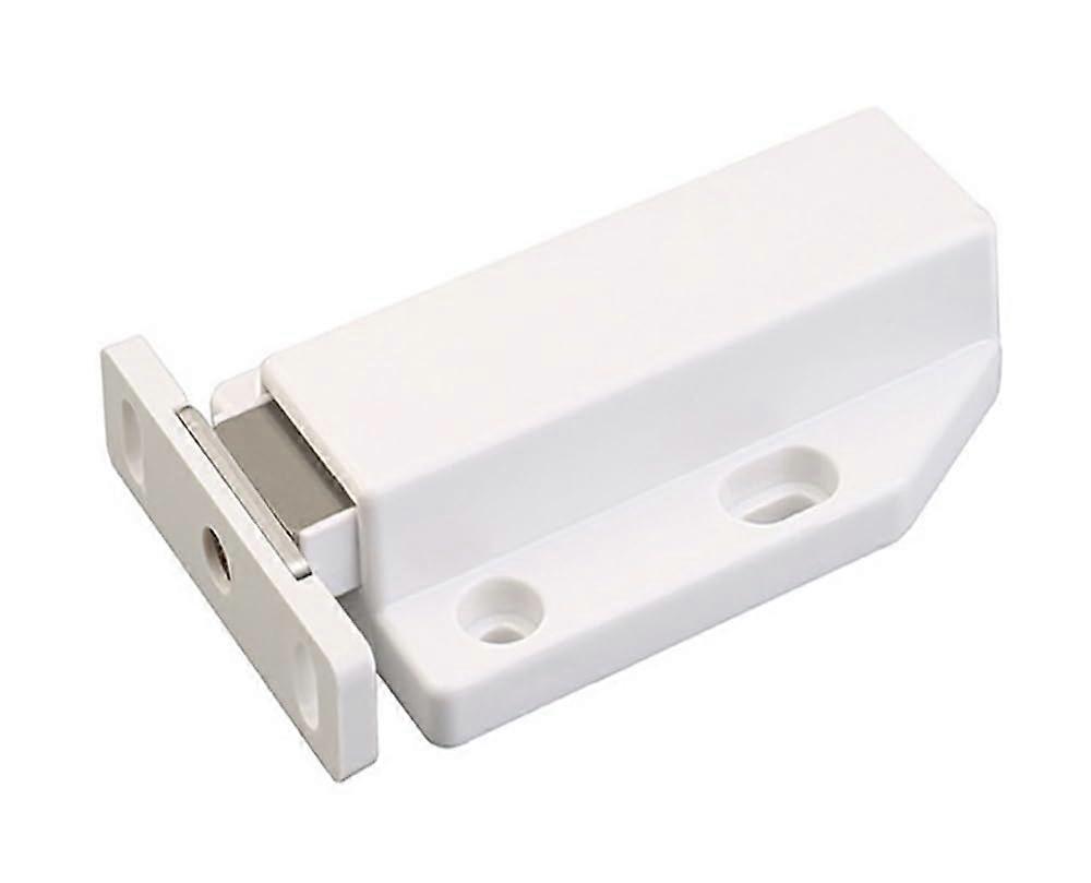 5 Pack Push to Open Cabinet Latch with Magnetic Lock, Soft Close Adjustable Depth for Drawers White