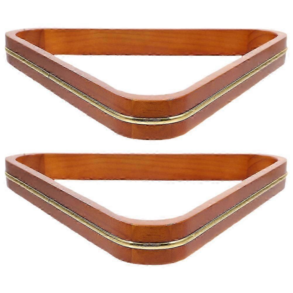 Billiards Storage Bracket Wooden Triangle Rack for Pool Balls 10Pcs
