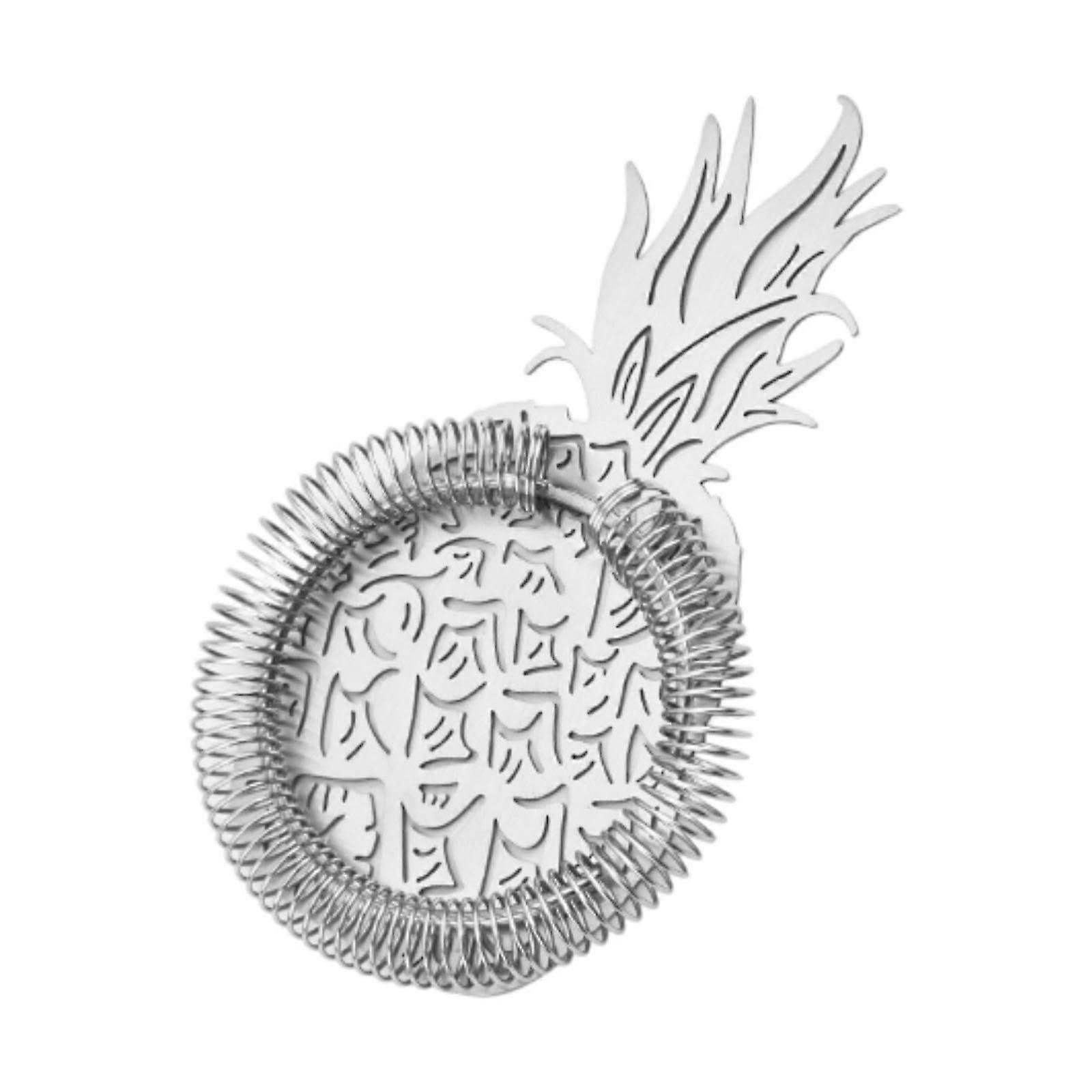 Stainless Steel Cocktail Strainer Pineapple Shape Bartender Tool for Efficient Ice Filtration